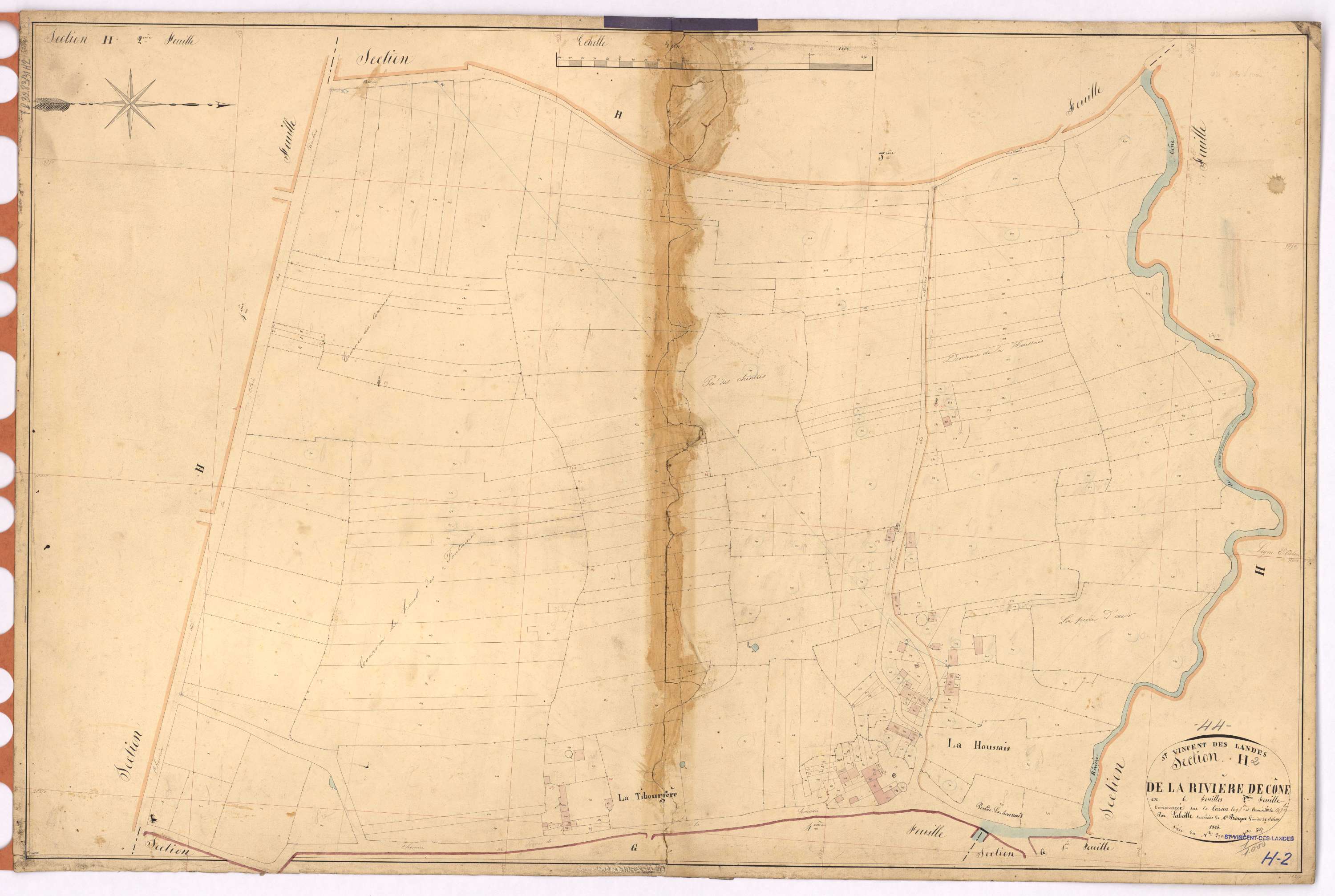 Saint-Vincent-des-Landes - Section H2 Rivière de Cône (section de La) ; 270-507