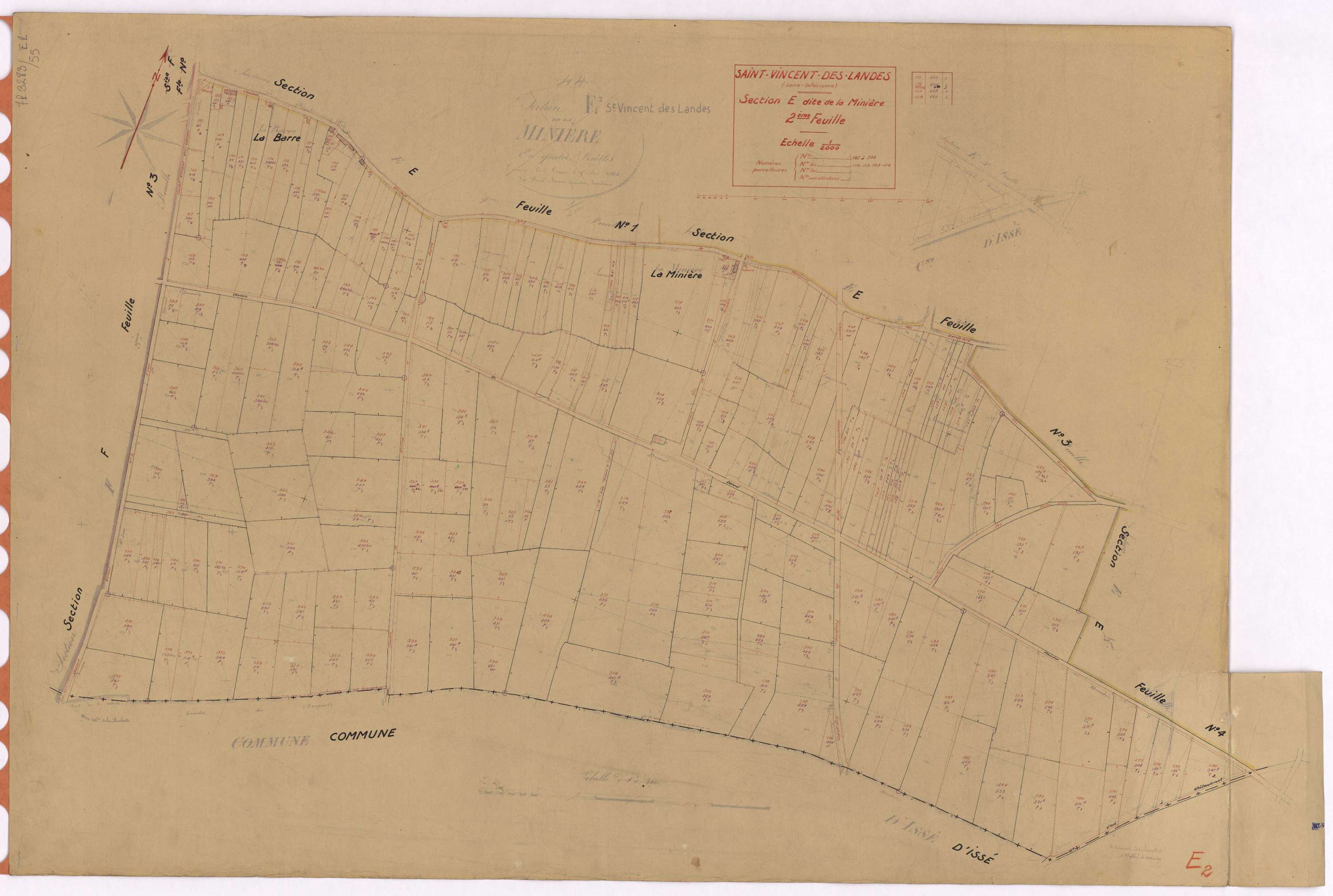 Saint-Vincent-des-Landes - Section E2 Minière (section de La) ; 161-388