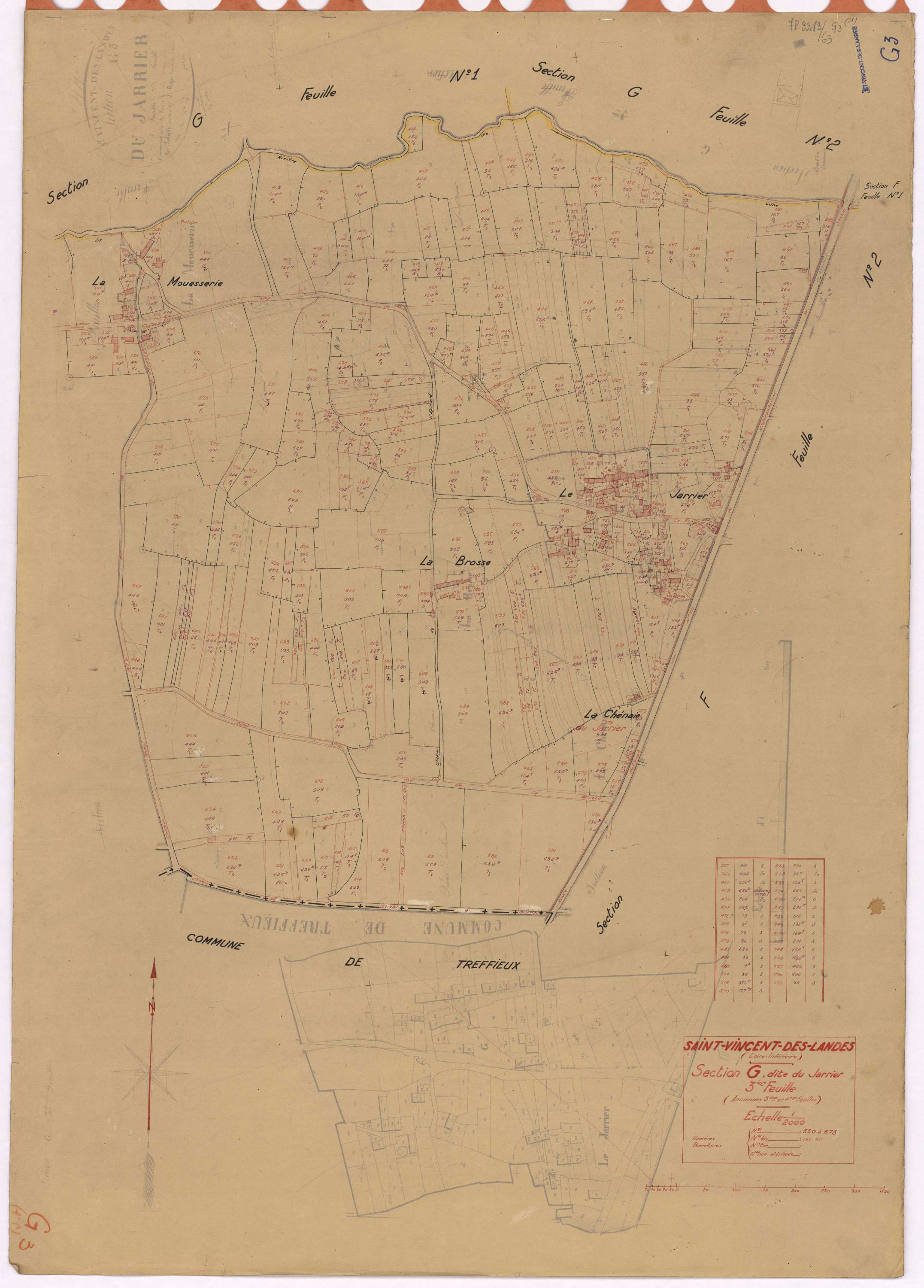 Saint-Vincent-des-Landes - Section G3 Jarrier (section du) ; 330-673