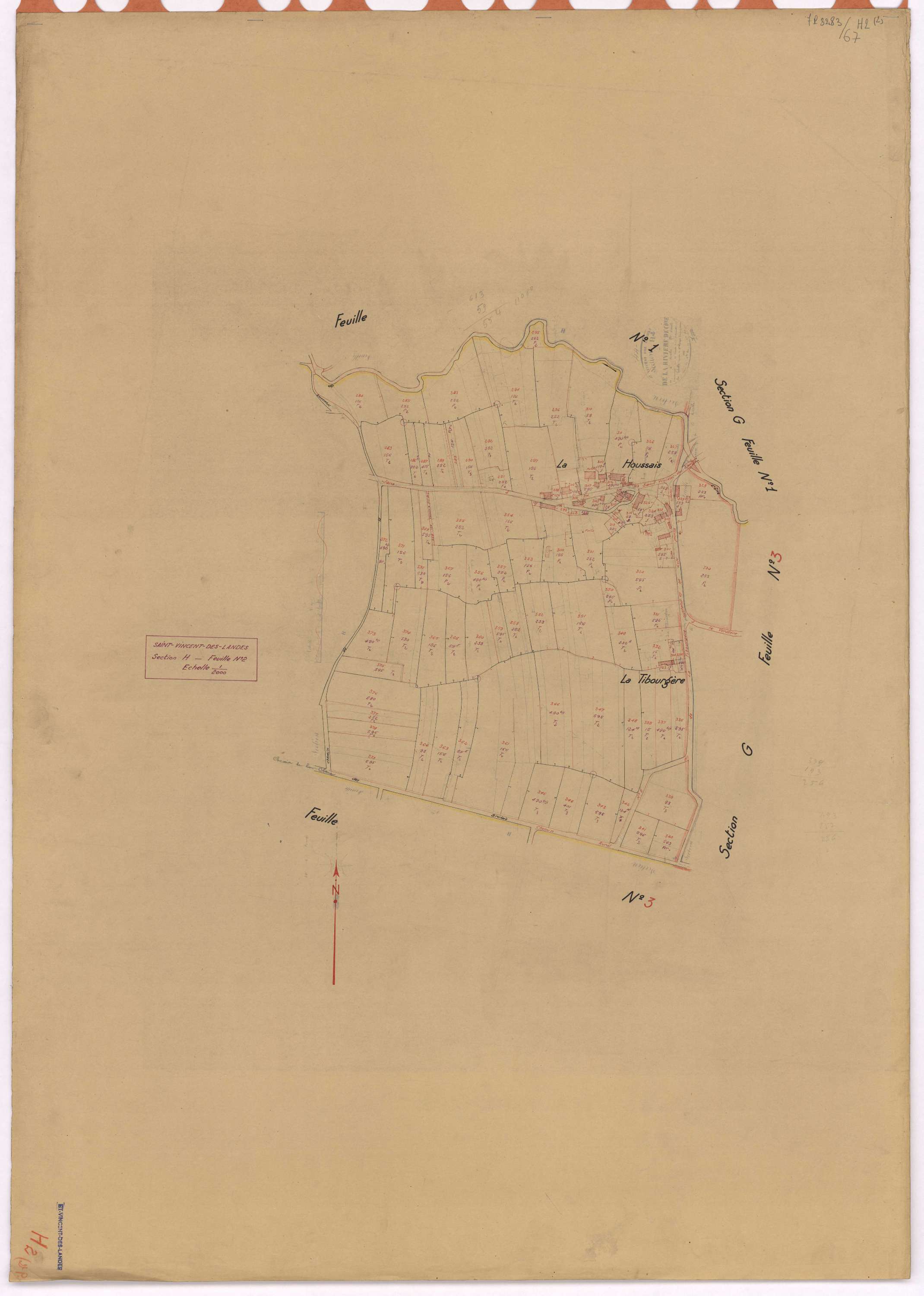 Saint-Vincent-des-Landes - Section H2 Rivière de Cône (section de La) ; 123-493