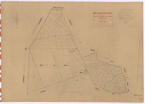 Saint-Vincent-des-Landes - Section A6 Lânais (section de) ; 838-942