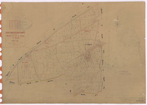 Saint-Vincent-des-Landes - Section C1 Bourg (section du) ; 1-249