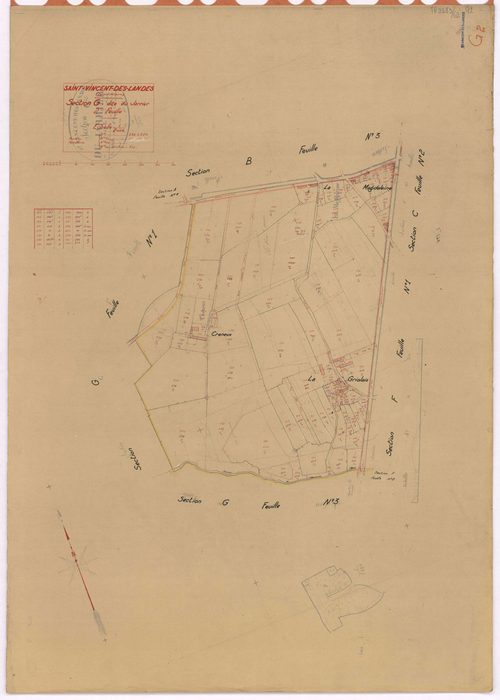 Saint-Vincent-des-Landes - Section G2 Jarrier (section du) ; 233-329