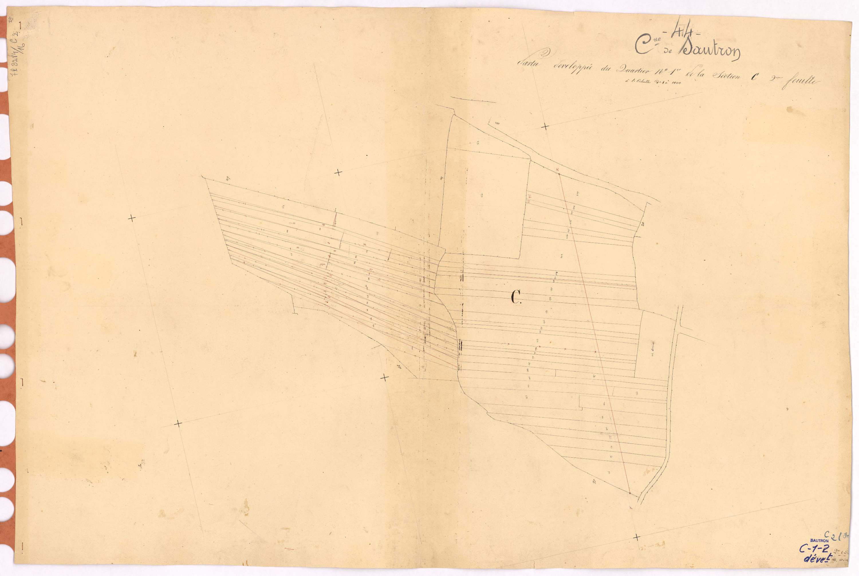 Sautron - Section C2 (développement) Croix (section des) ; développement de diverses parcelles