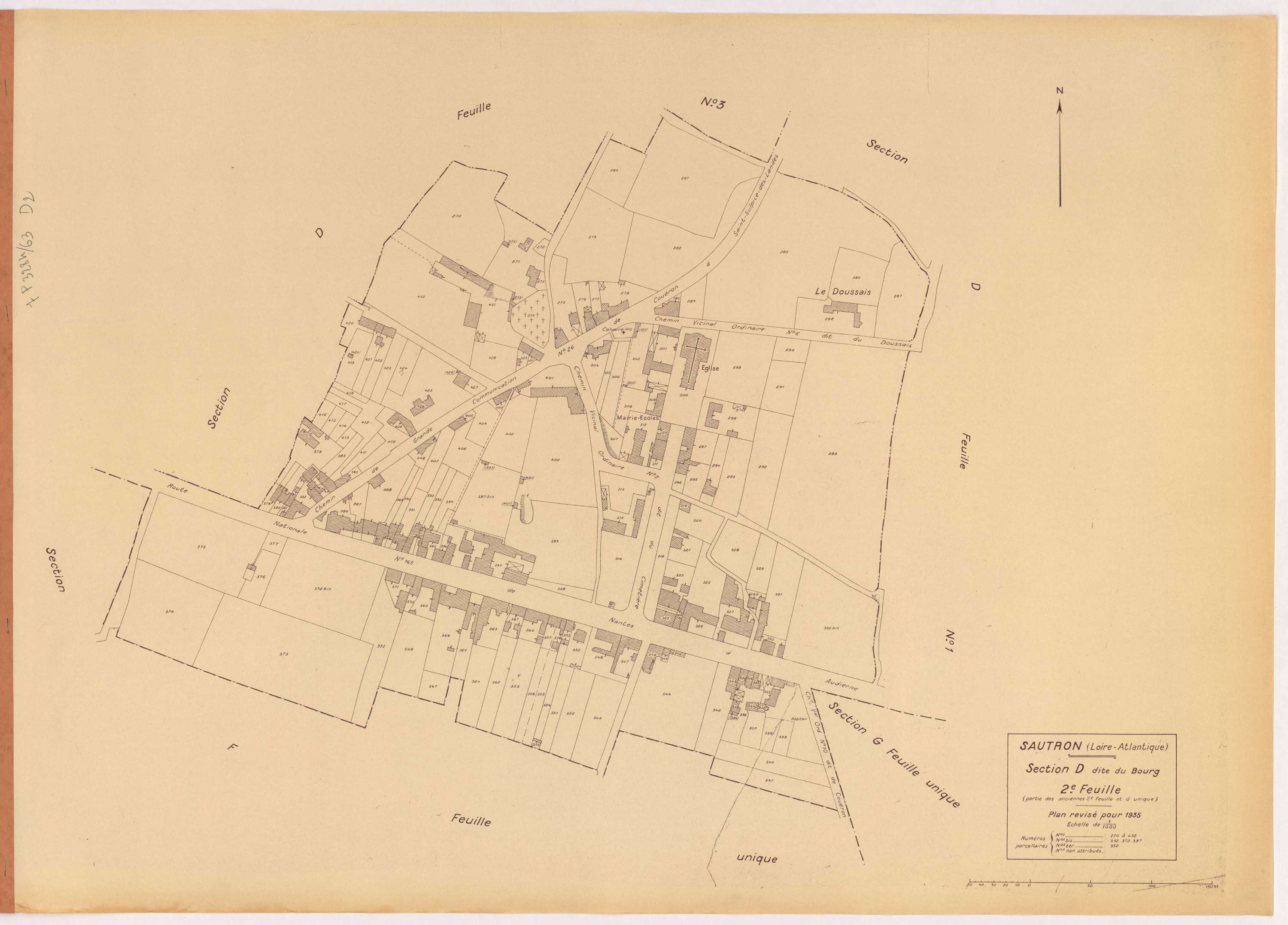 Sautron - Section D2 Bourg (section du) ; 270-432
