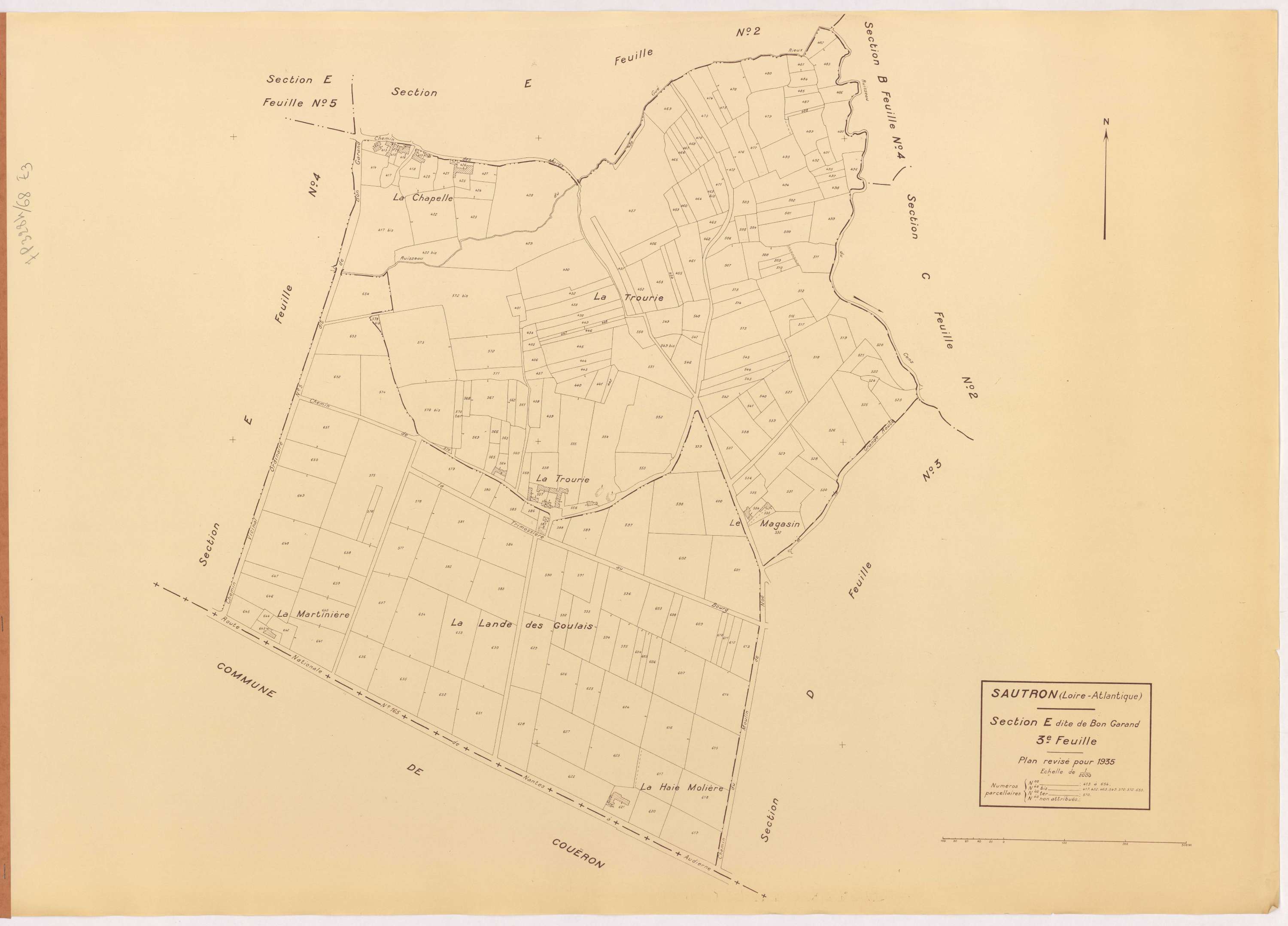 Sautron - Section E3 Bon Garand (section de) ; 413-654