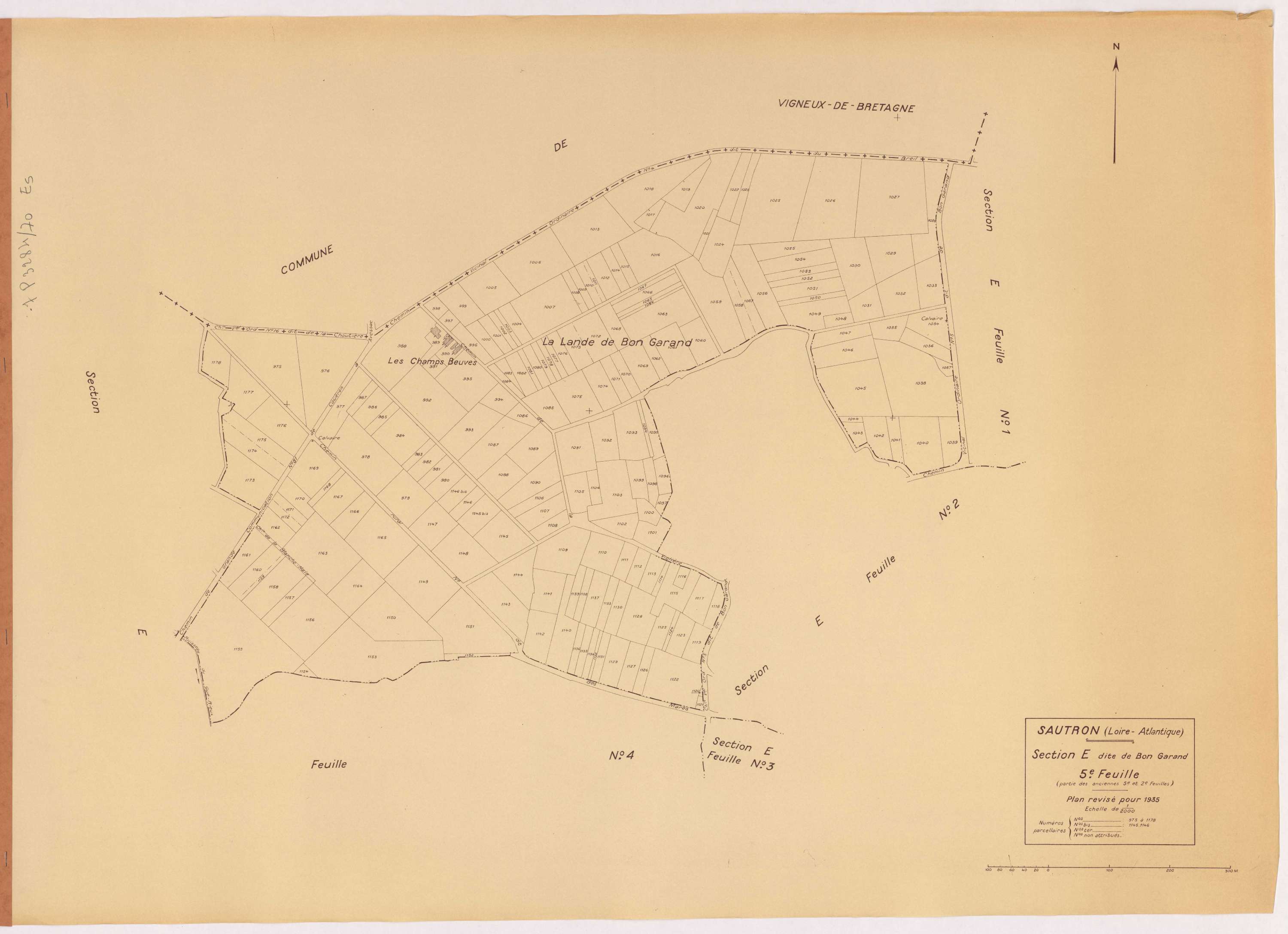 Sautron - Section E5 Bon Garand (section de) ; 975-1178
