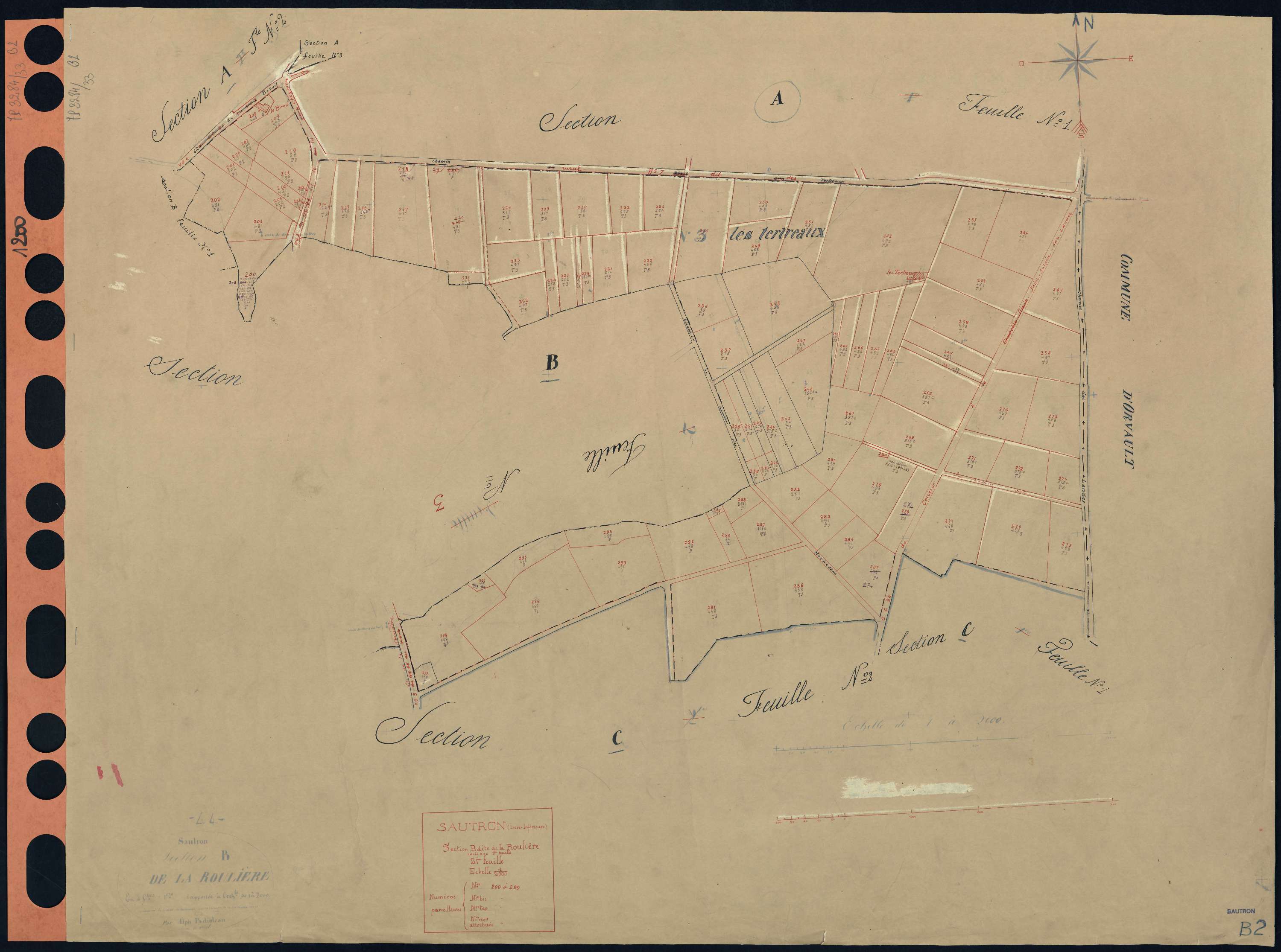 Sautron - Section B2 Roulière (section de La) . 200-299