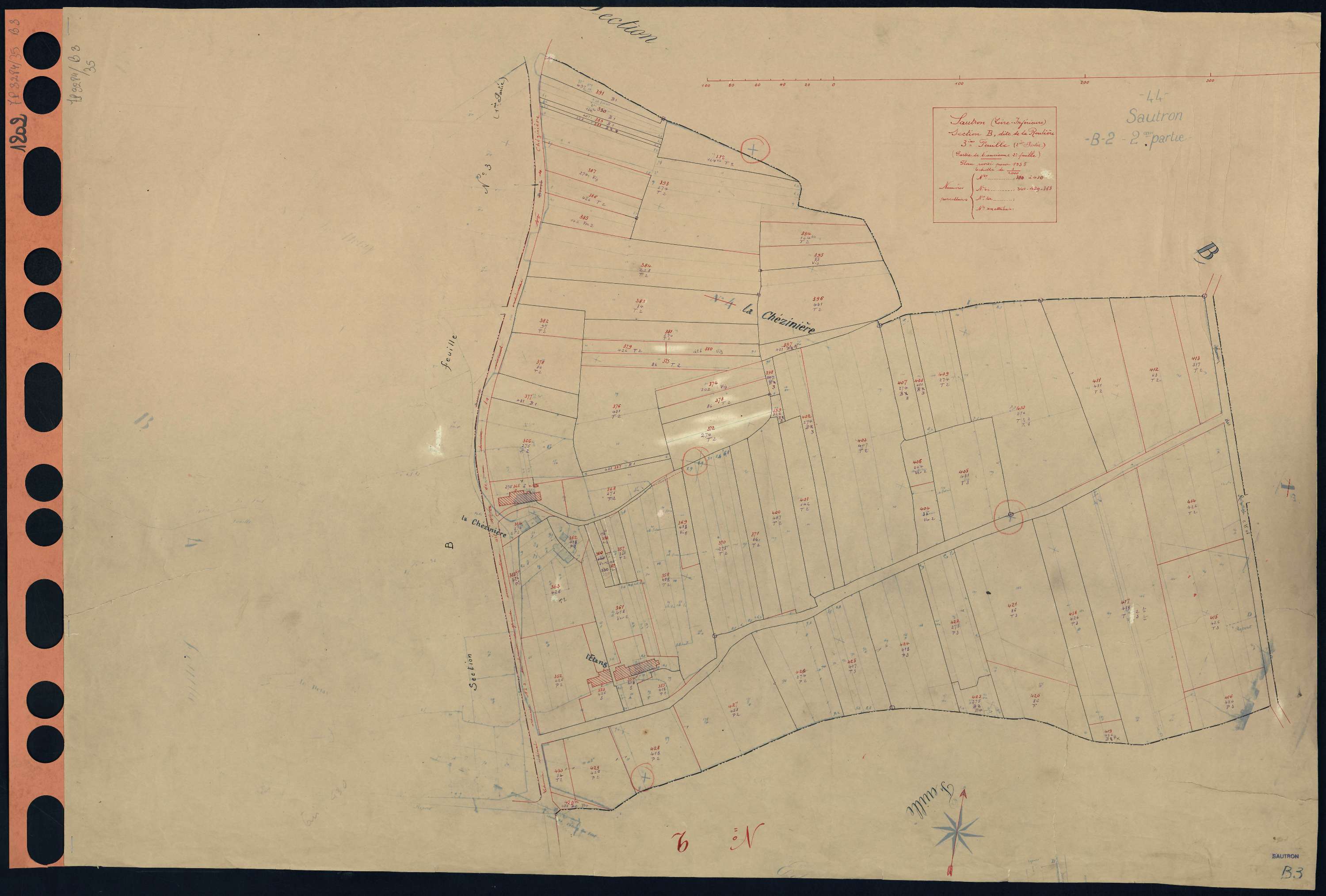 Sautron - Section B3 Roulière (section de La) . 300-430