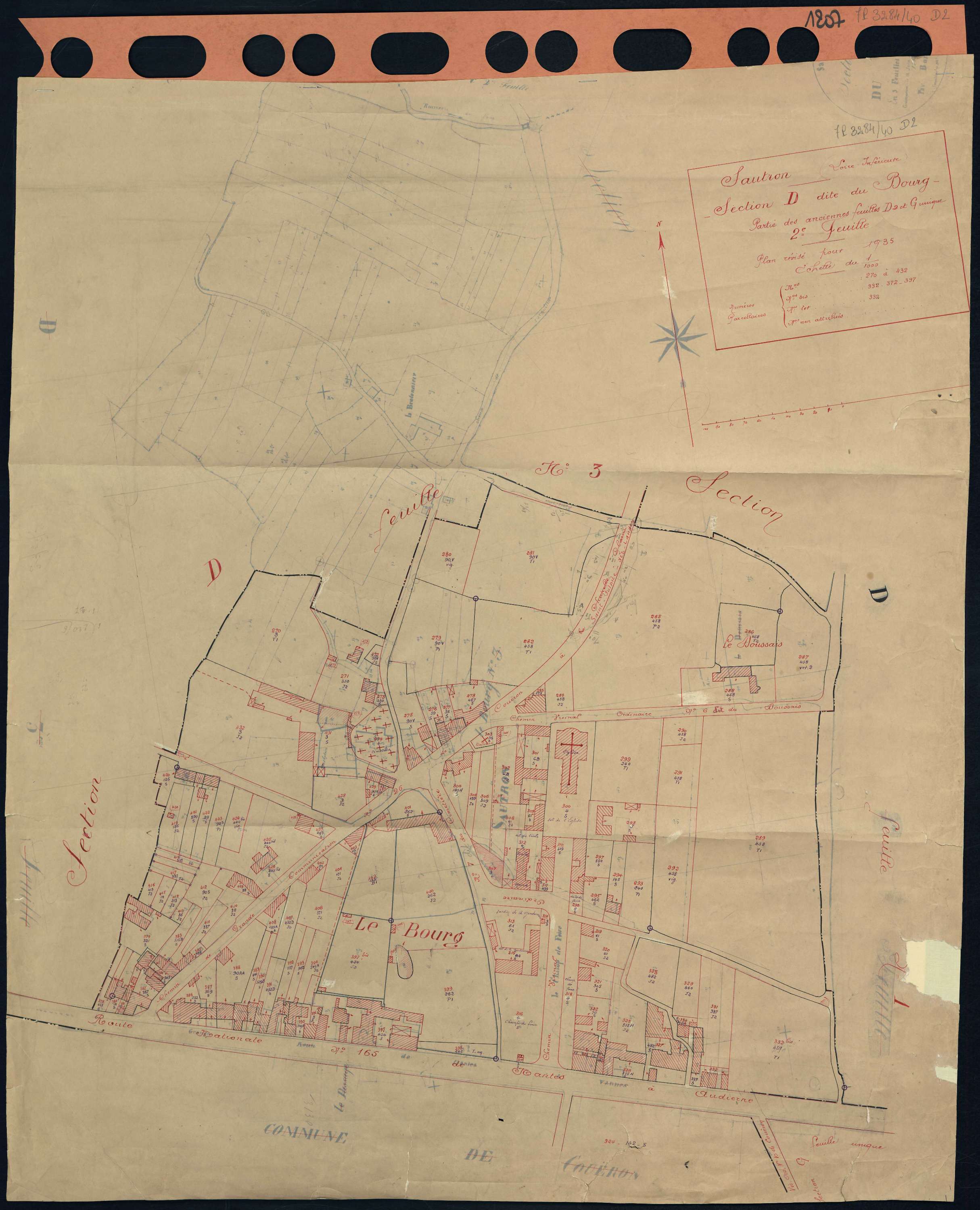 Sautron - Section D2 Bourg (section du) . 270-432