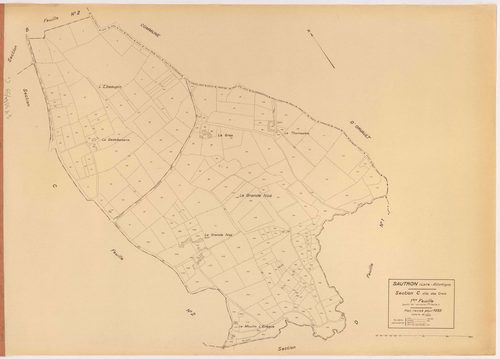 Sautron - Section C1 Croix (section des) ; 1-233