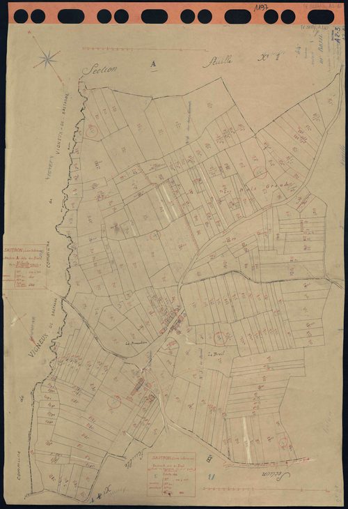 Sautron - Section A2 A3 Breil (section du) . 376-557 . 558-760