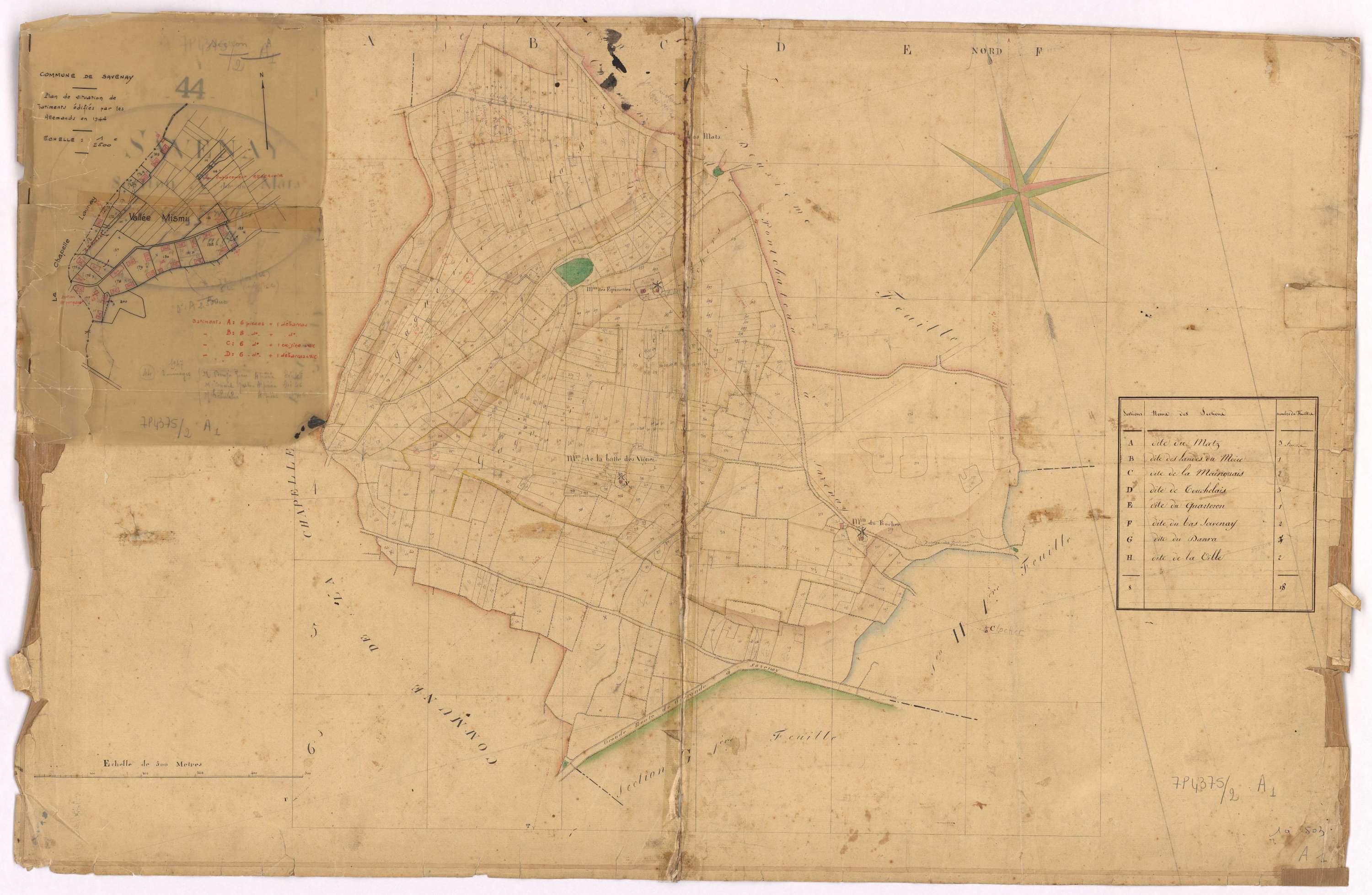 Savenay - Section A1 Mats (section du) ; 1-503