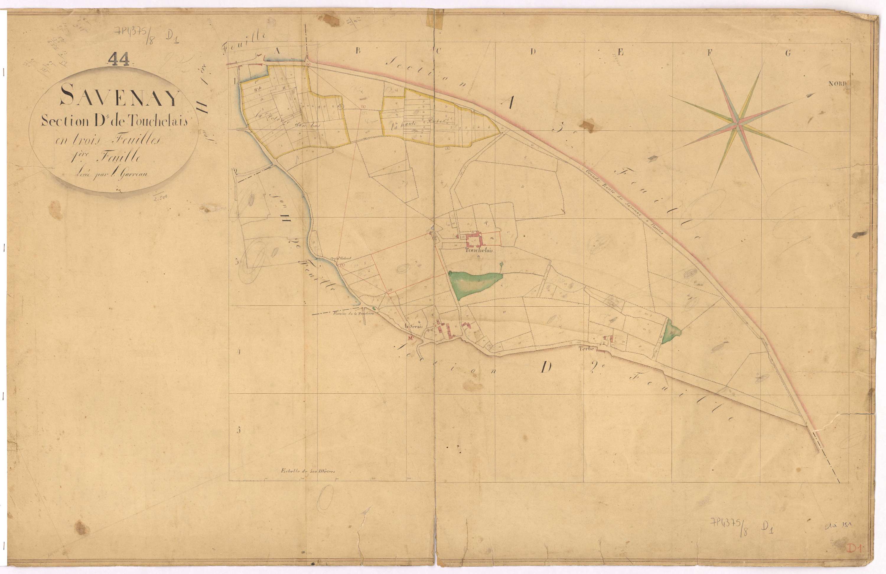 Savenay - Section D1 Touchelais (section de) ; 1-151