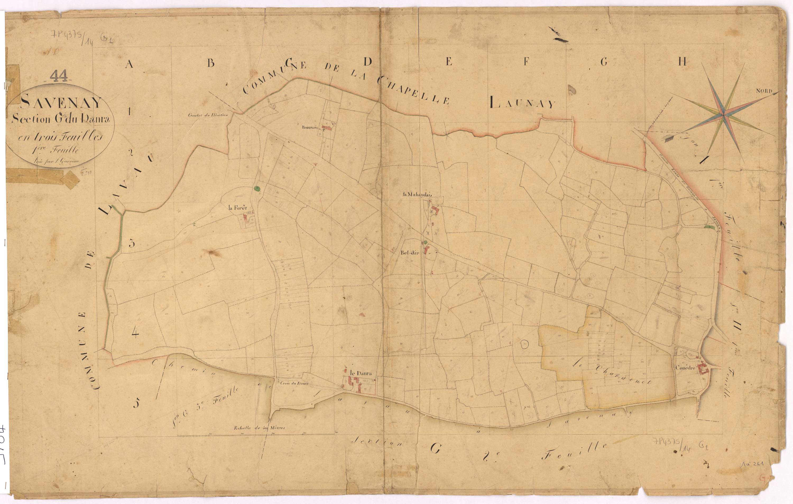 Savenay - Section G1 Danra (section du) ; 1-261