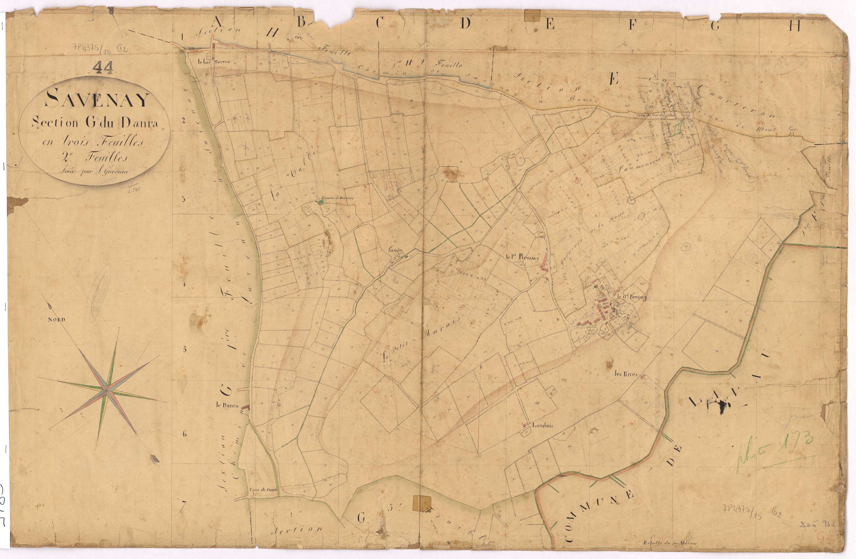 Savenay - Section G2 Danra (section du) ; 262-932