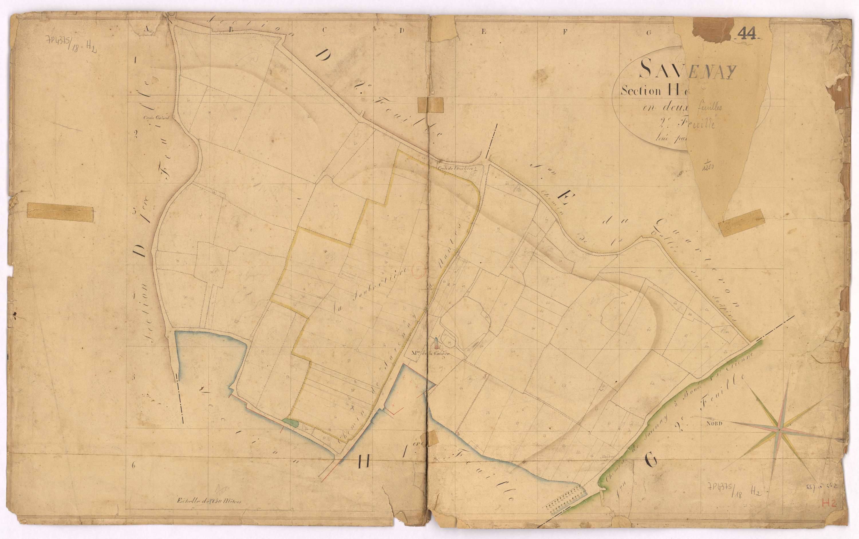 Savenay - Section H2 Ville (section de La) ; 557-662