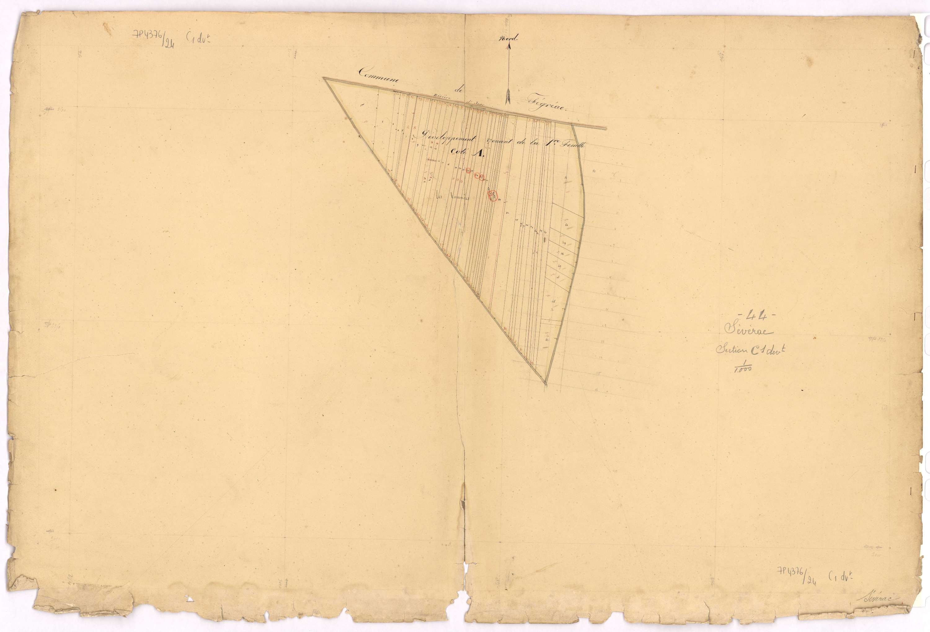 Sévérac - Section C1 (développement) Chêne (section du) ; 1-131 ; développement de diverses parcelles