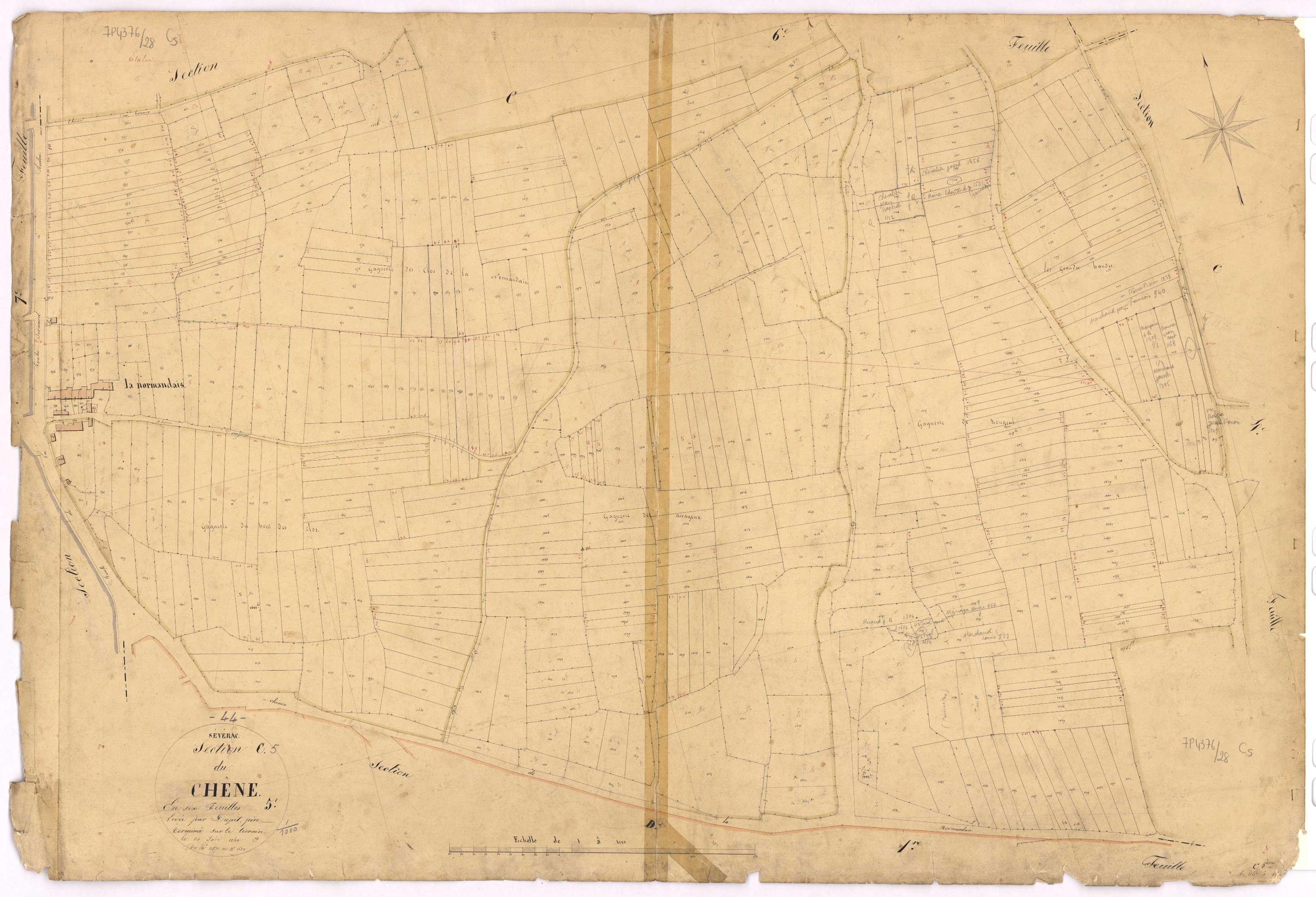 Sévérac - Section C5 Chêne (section du) ; 1157-1650