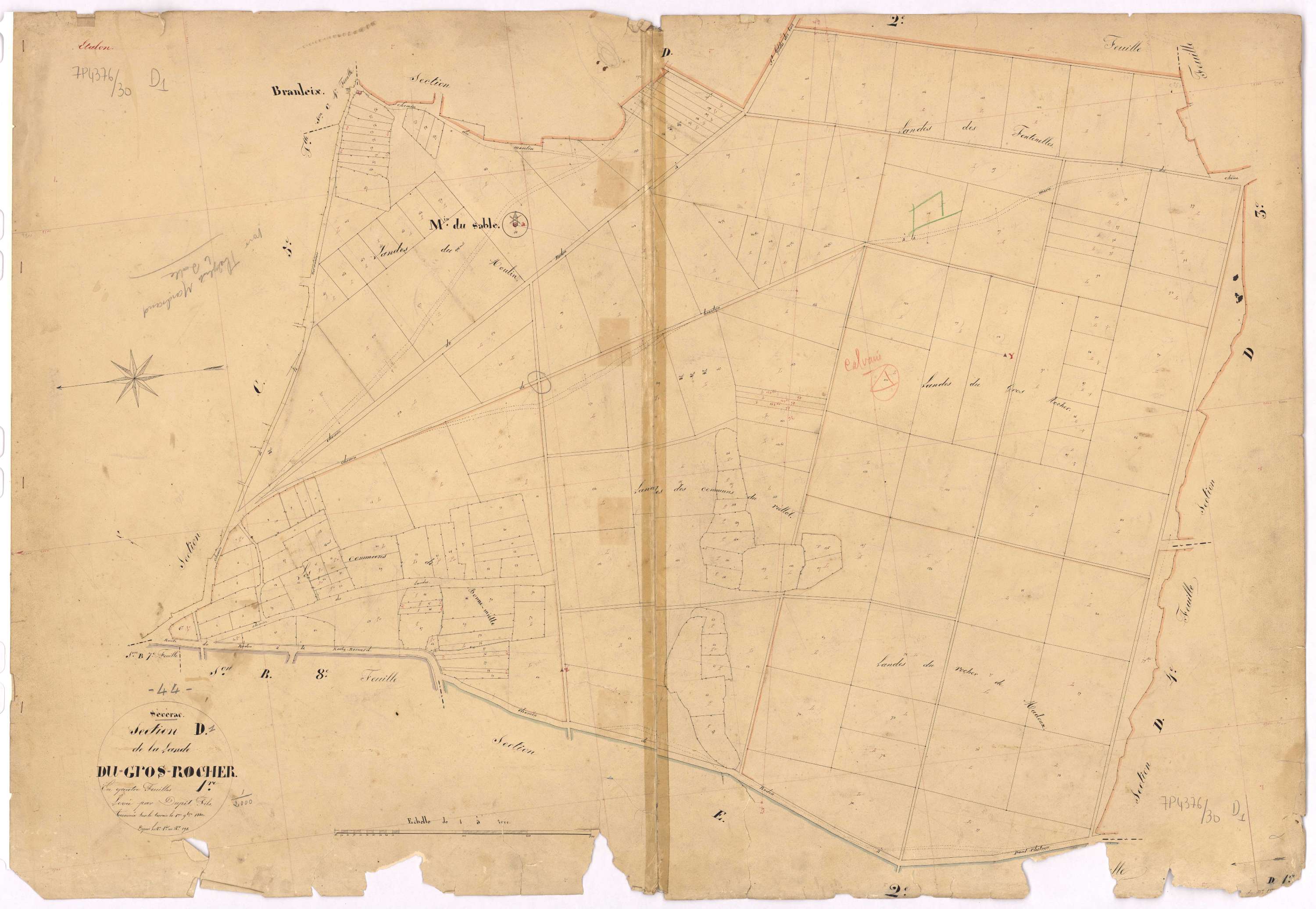 Sévérac - Section D1 Gros Rocher (section du) ; 1-191