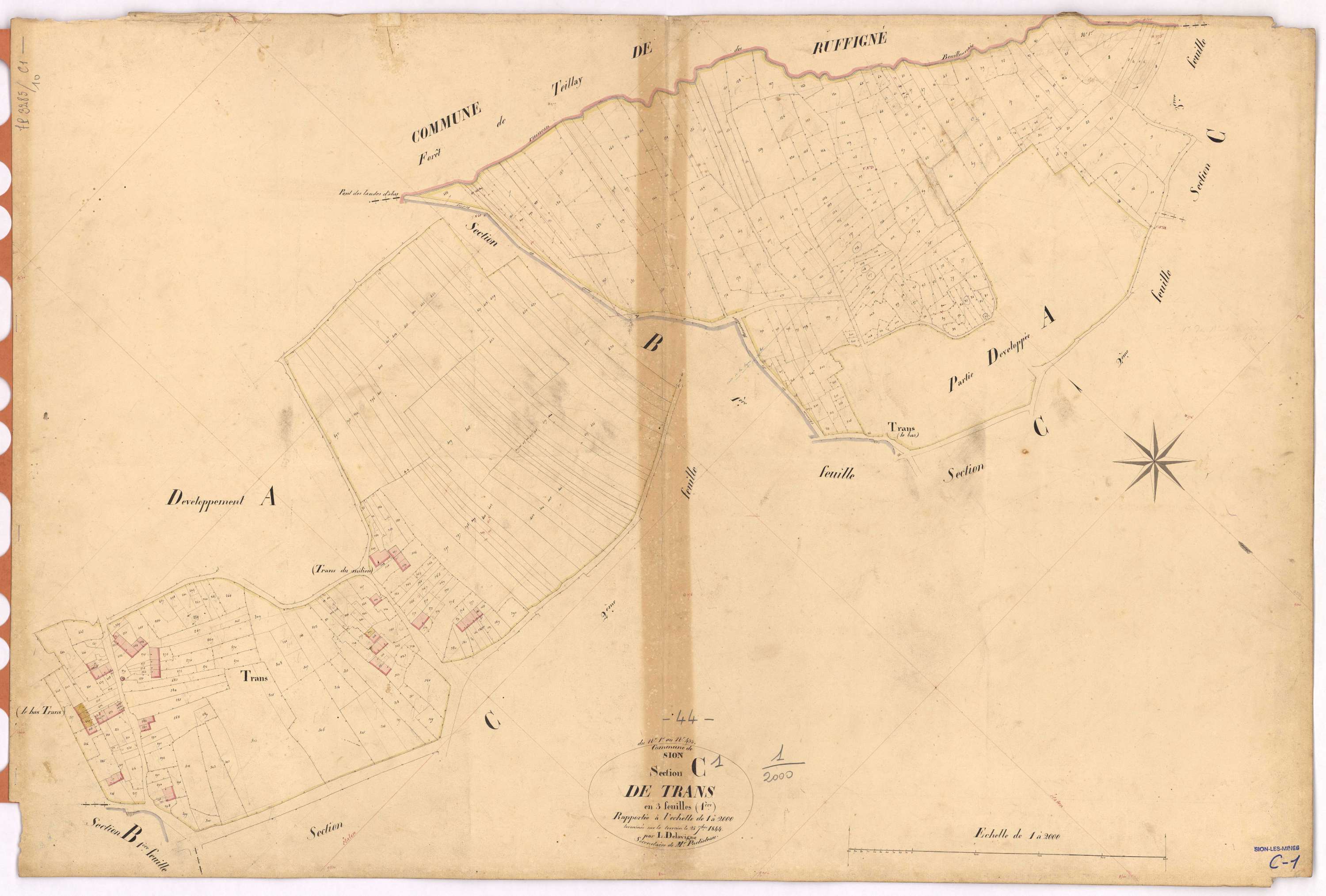 Sion-les-Mines - Section C1 Trans (section de) ; 1-433