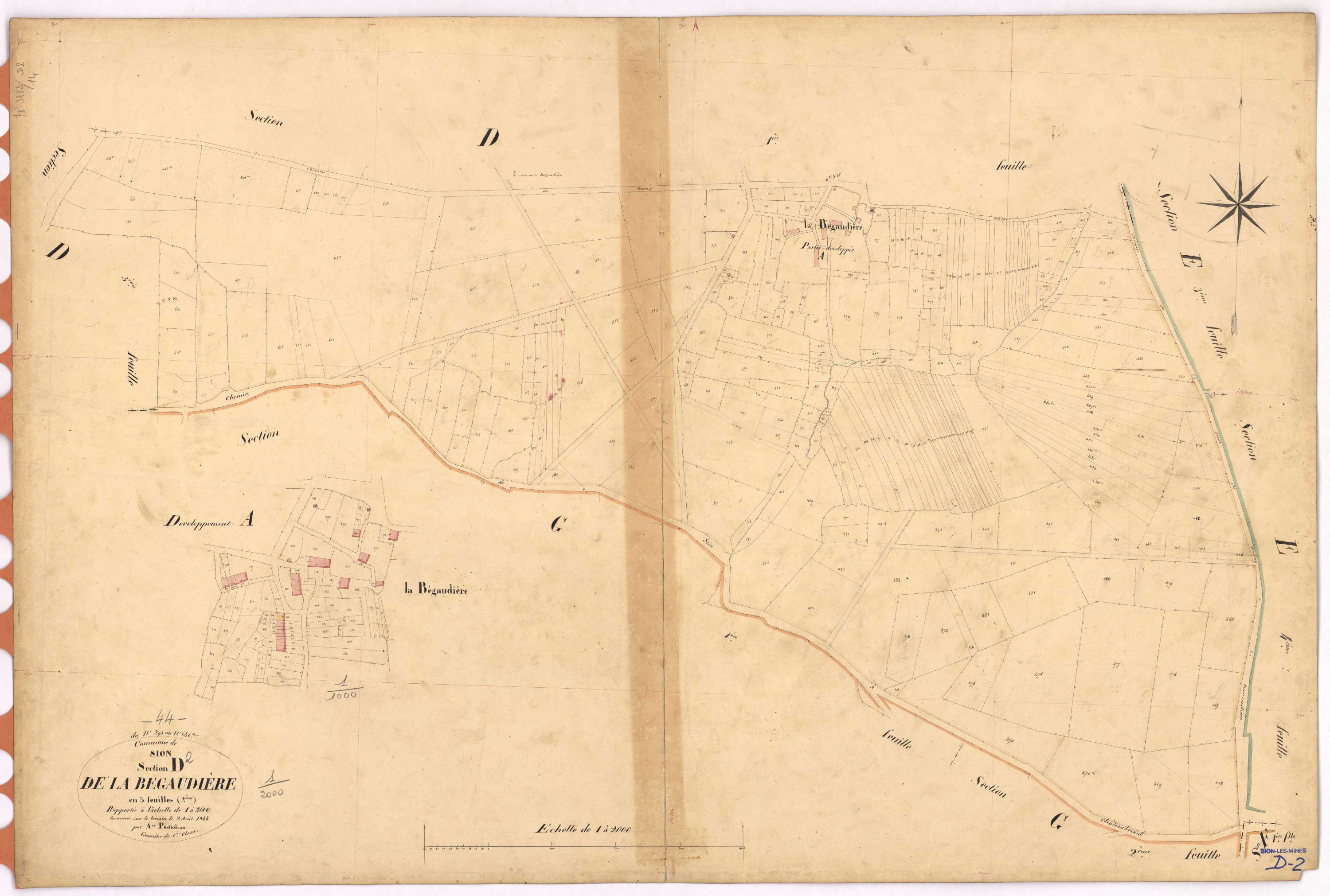 Sion-les-Mines - Section D2 Bégaudière (section de La) ; 293-646ter
