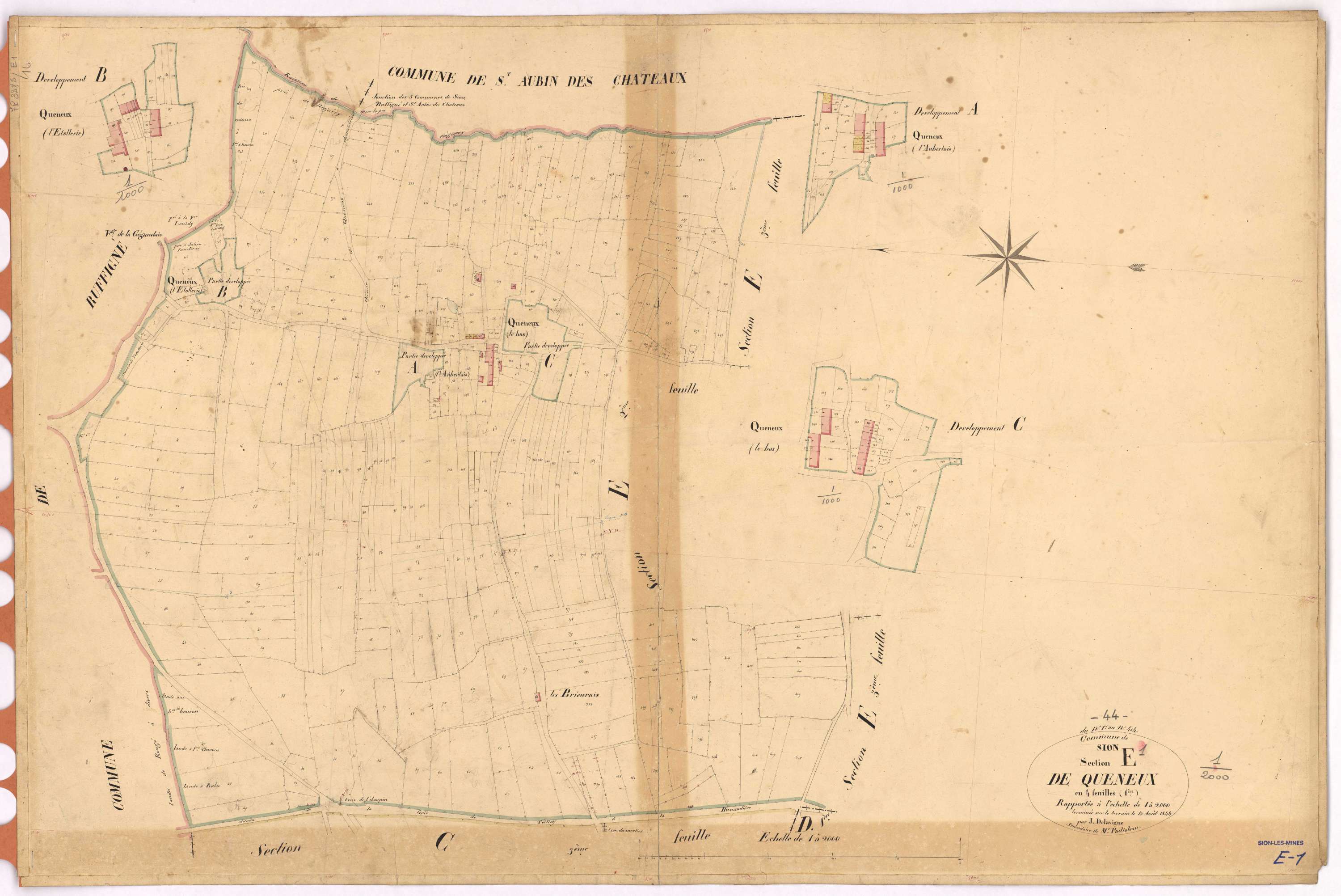 Sion-les-Mines - Section E1 Queneux (section de) ; 1-414