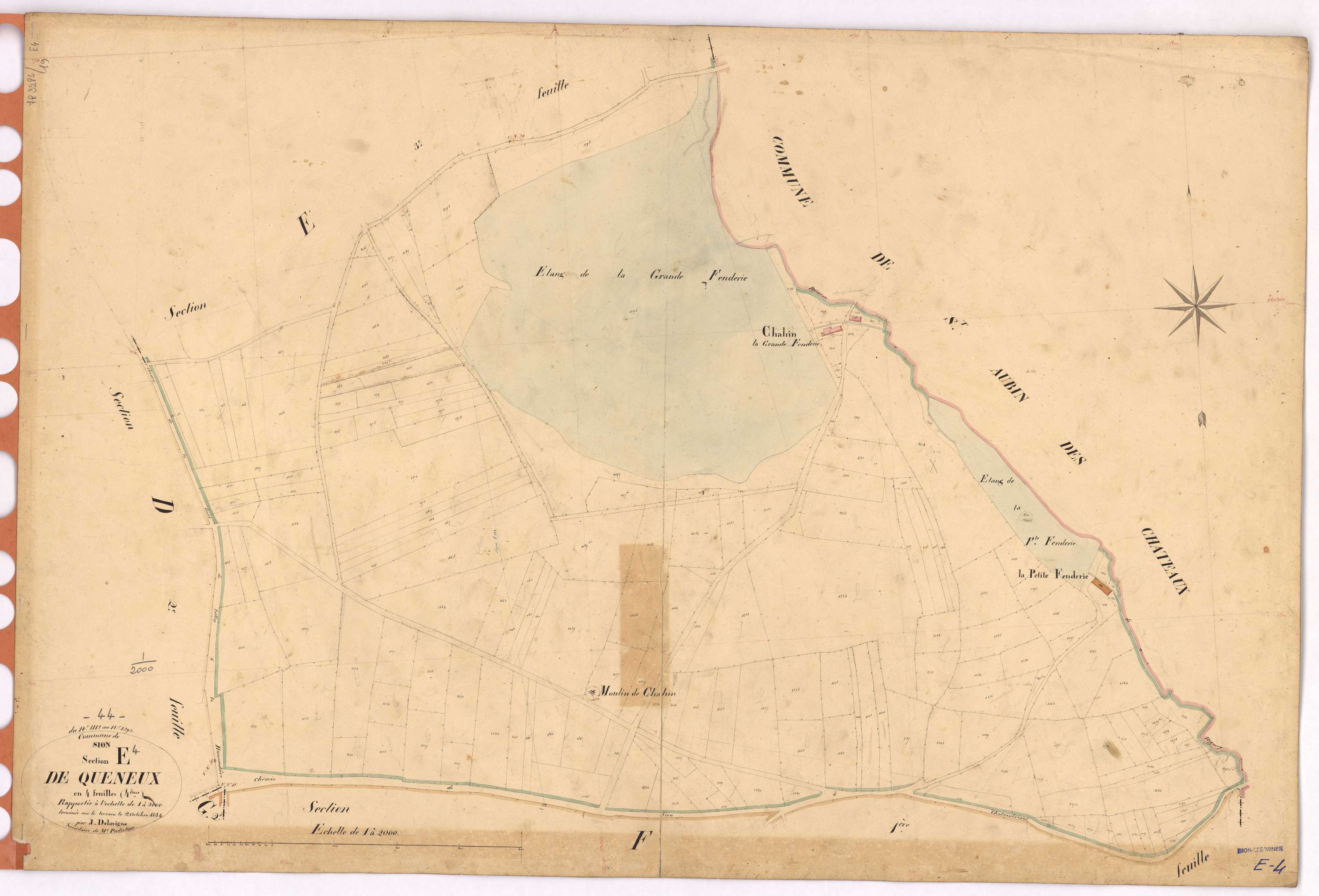 Sion-les-Mines - Section E4 Queneux (section de) ; 1112-1293