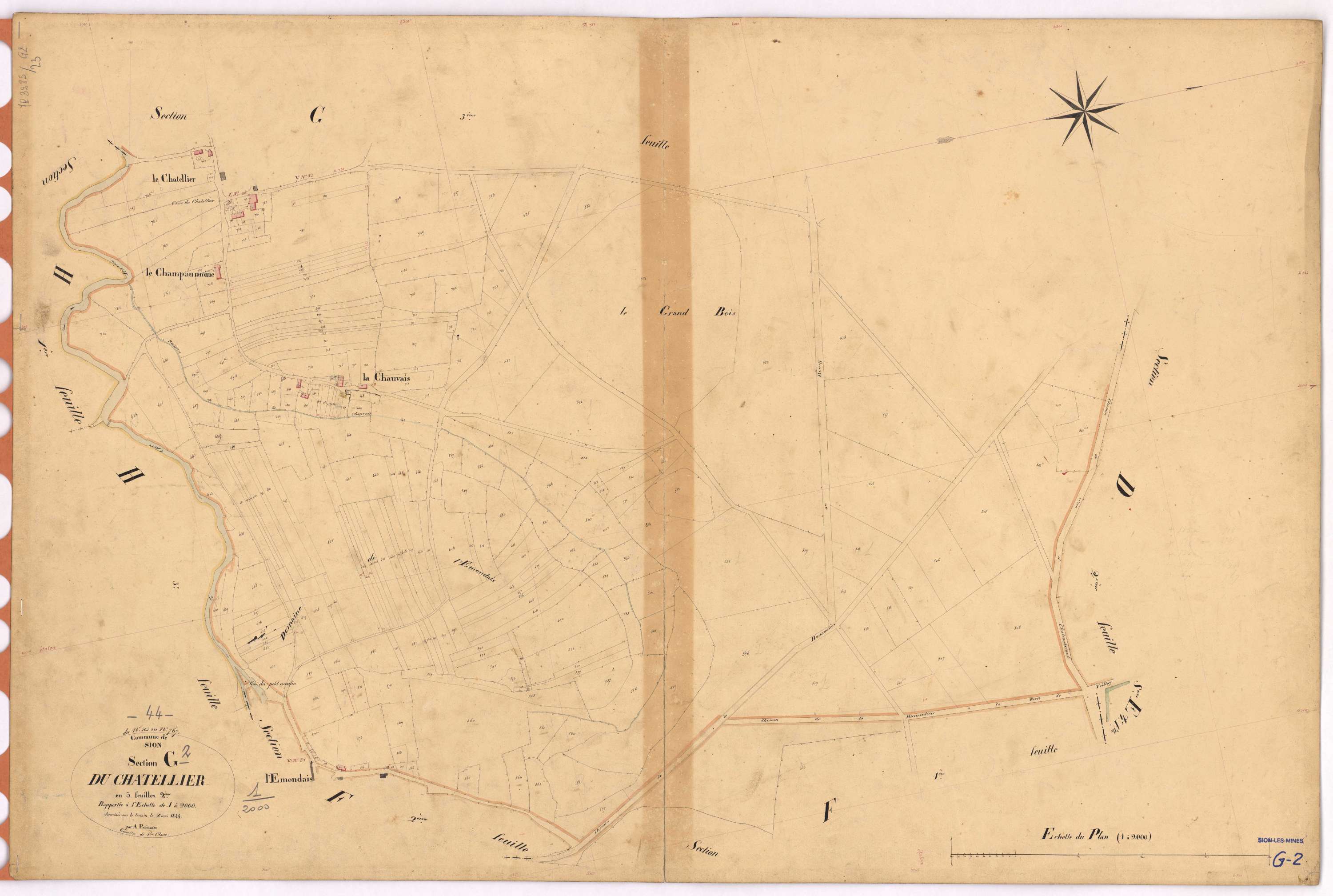 Sion-les-Mines - Section G2 Chatellier (section du) ; 503-767