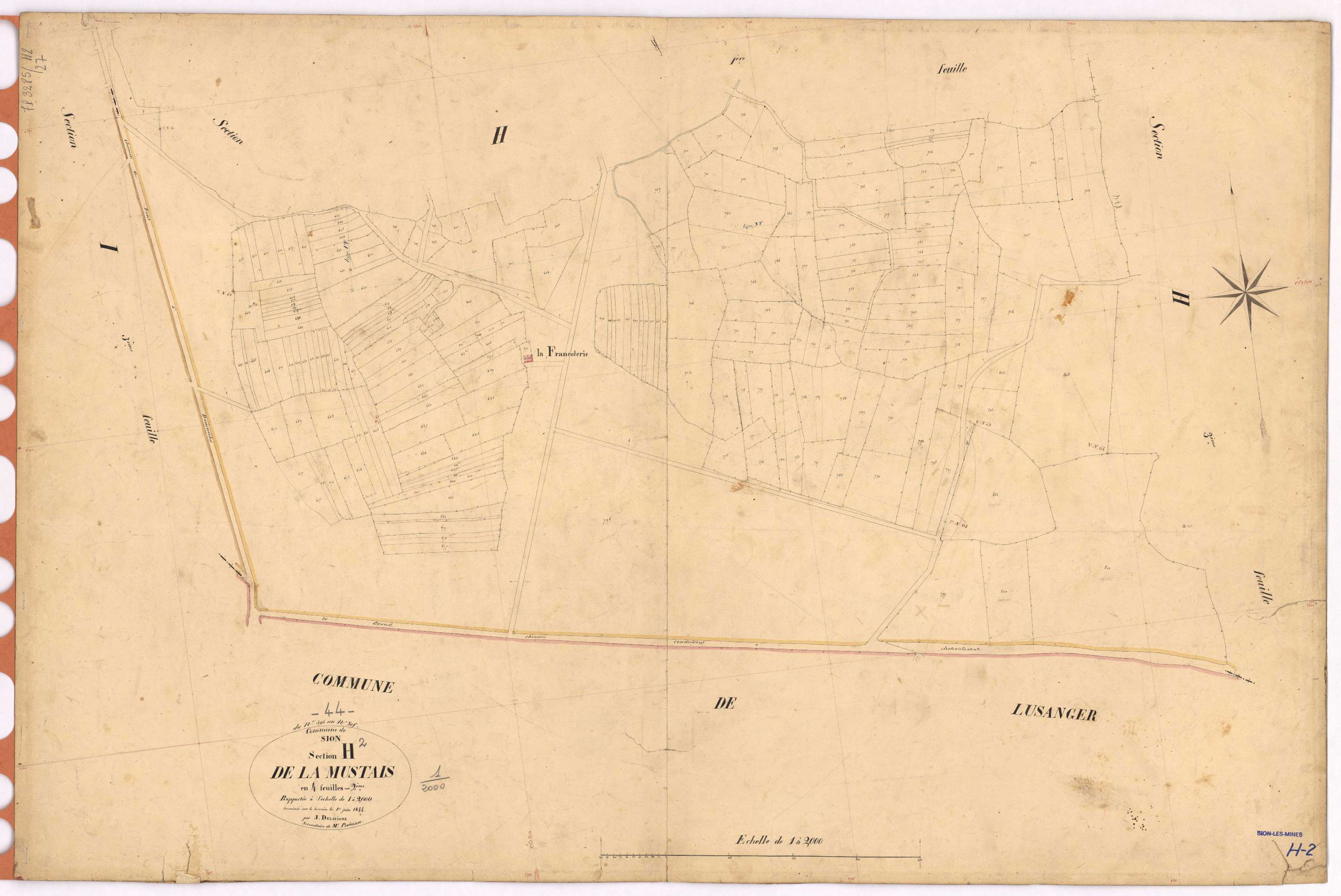 Sion-les-Mines - Section H2 Mustais (section de La) ; 596-805