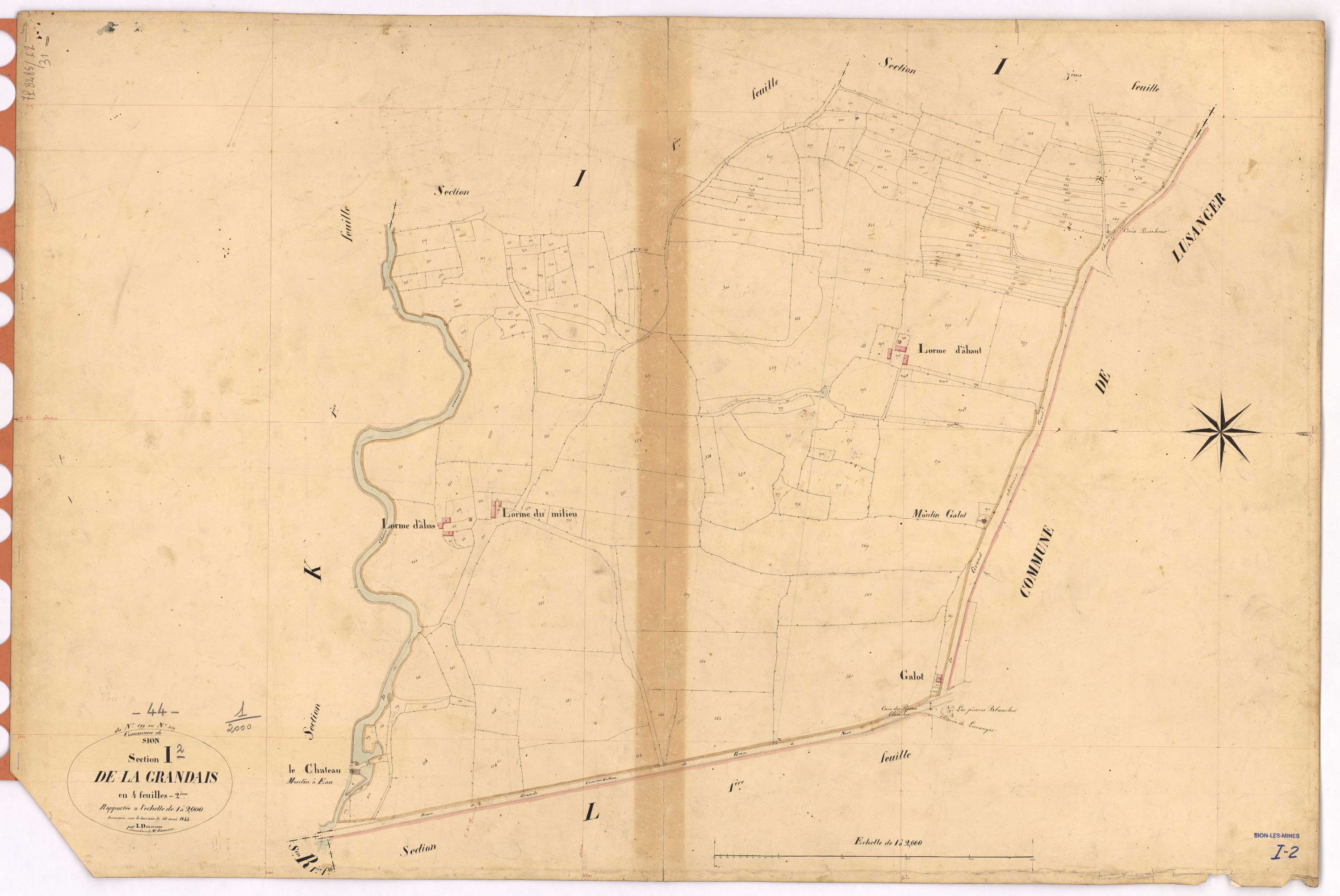 Sion-les-Mines - Section I2 Grandais (section de La) ; 199-359