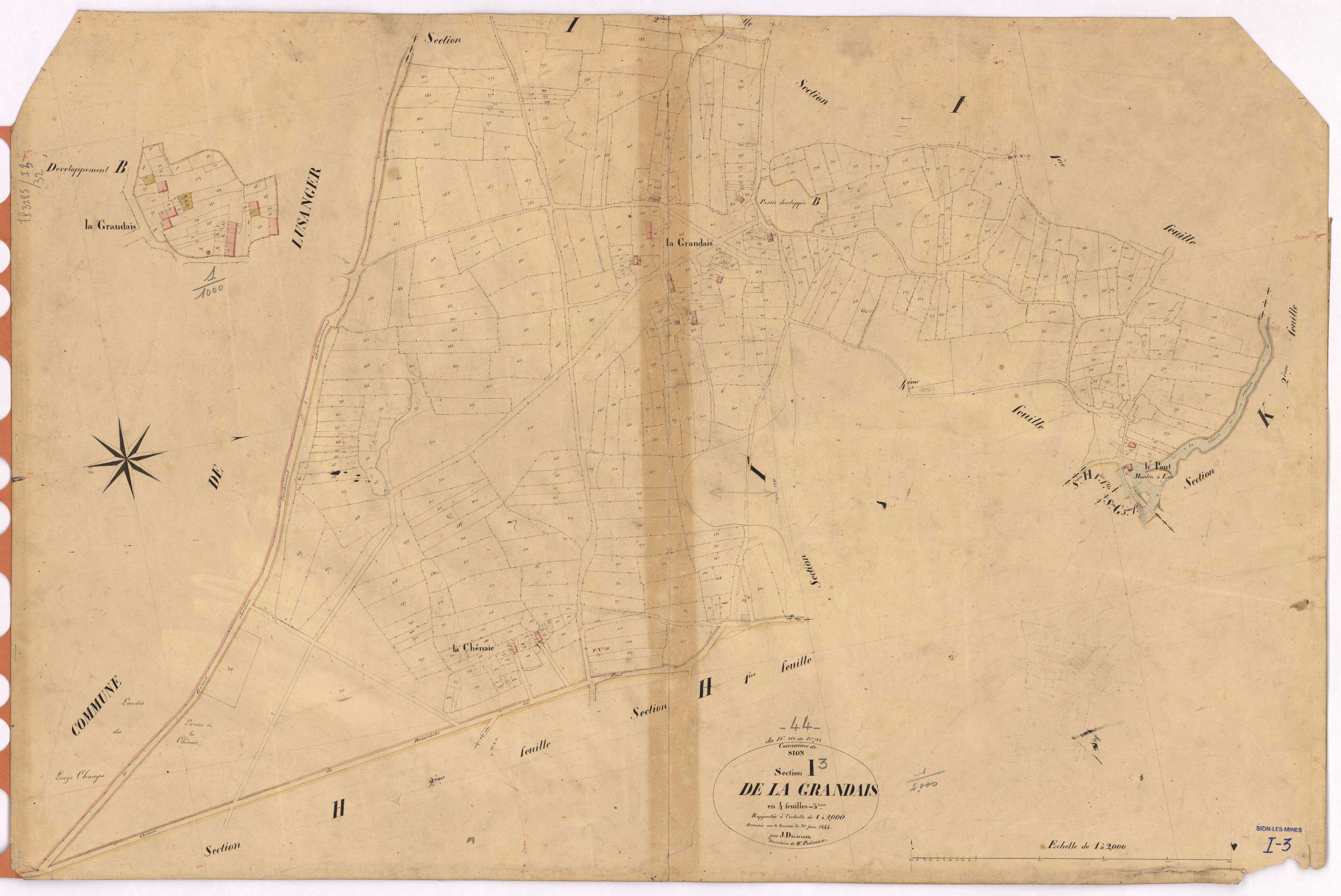 Sion-les-Mines - Section I3 Grandais (section de La) ; 360-782
