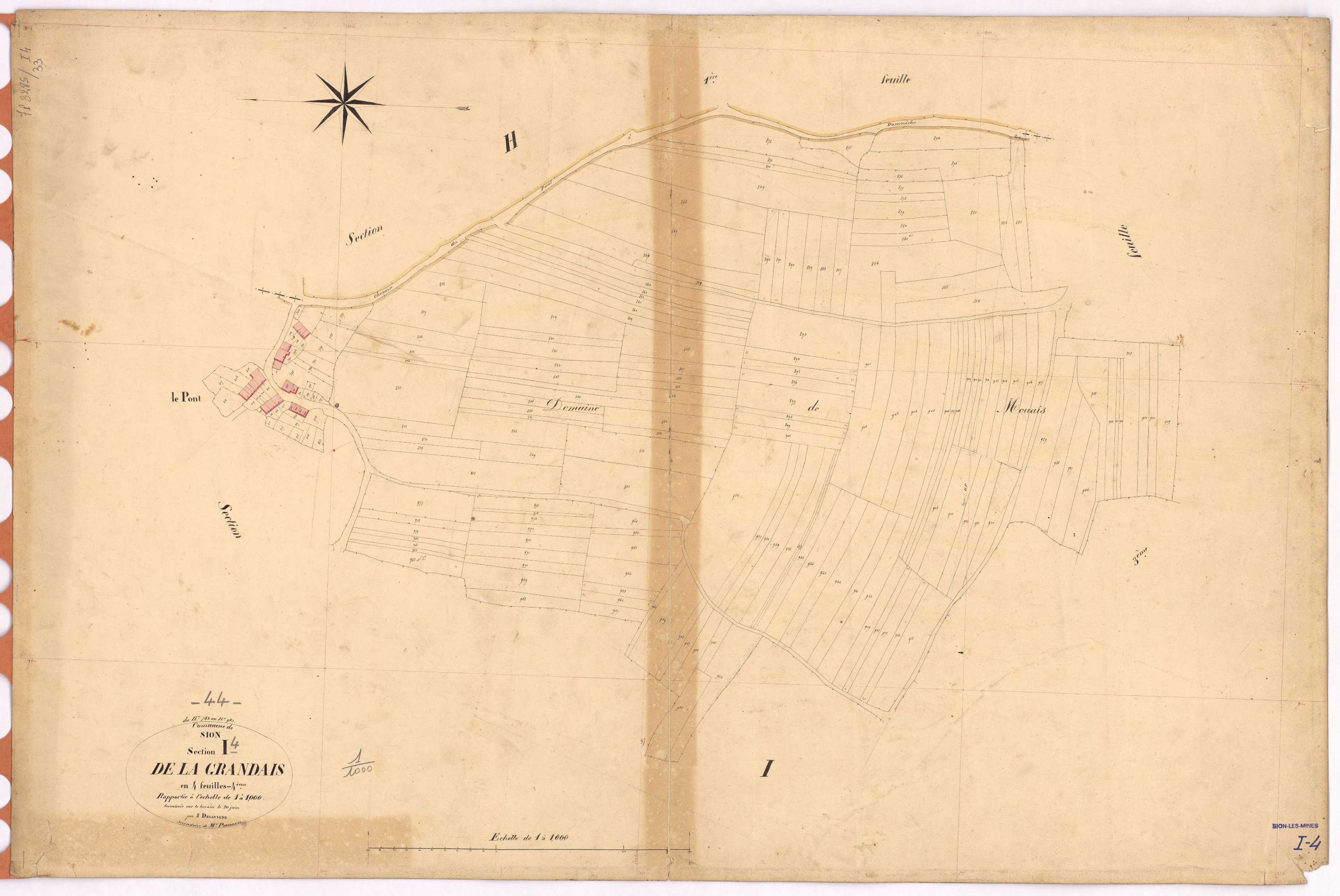 Sion-les-Mines - Section I4 Grandais (section de La) ; 783-983