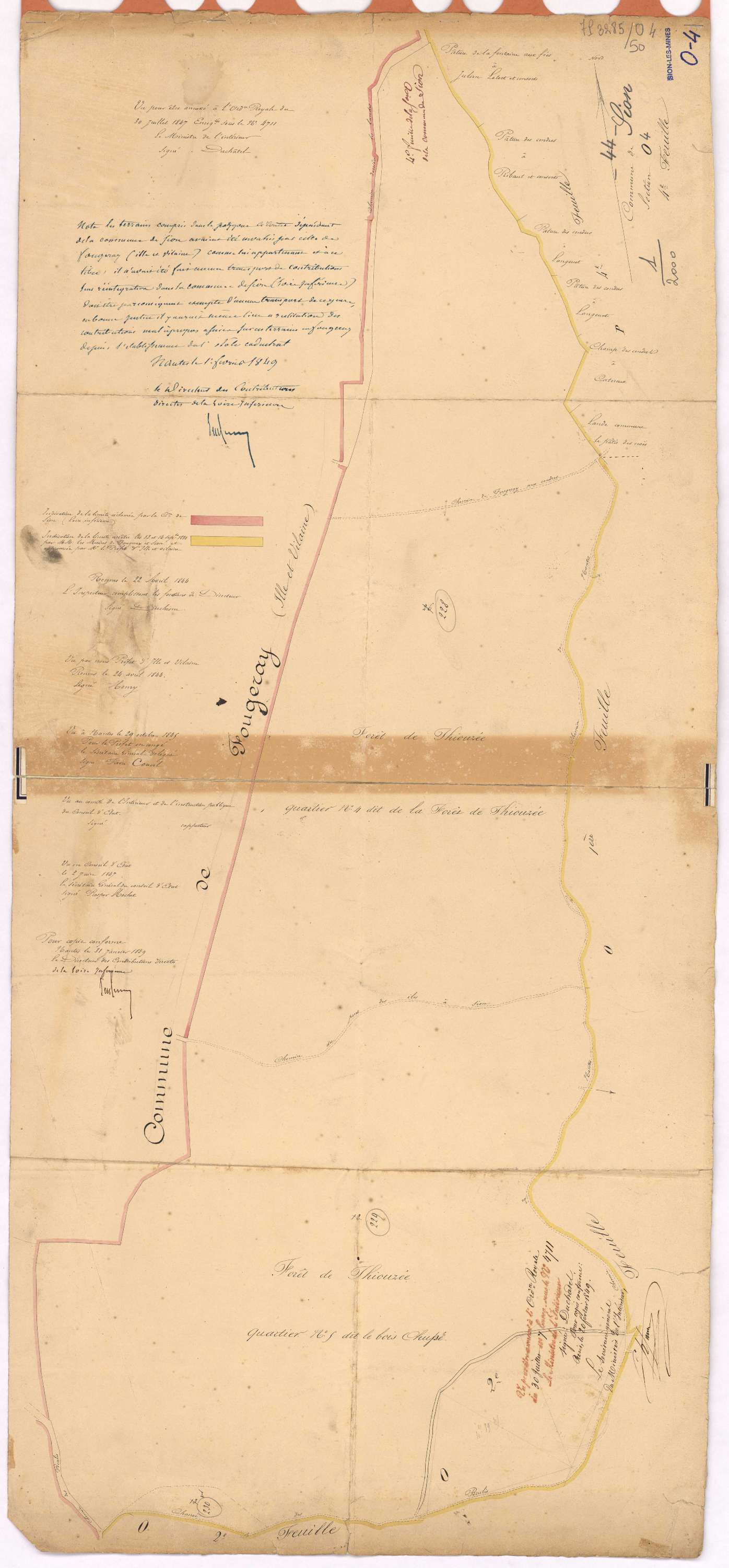 Sion-les-Mines - Section O4 Morinais (section de La) ; 228-230