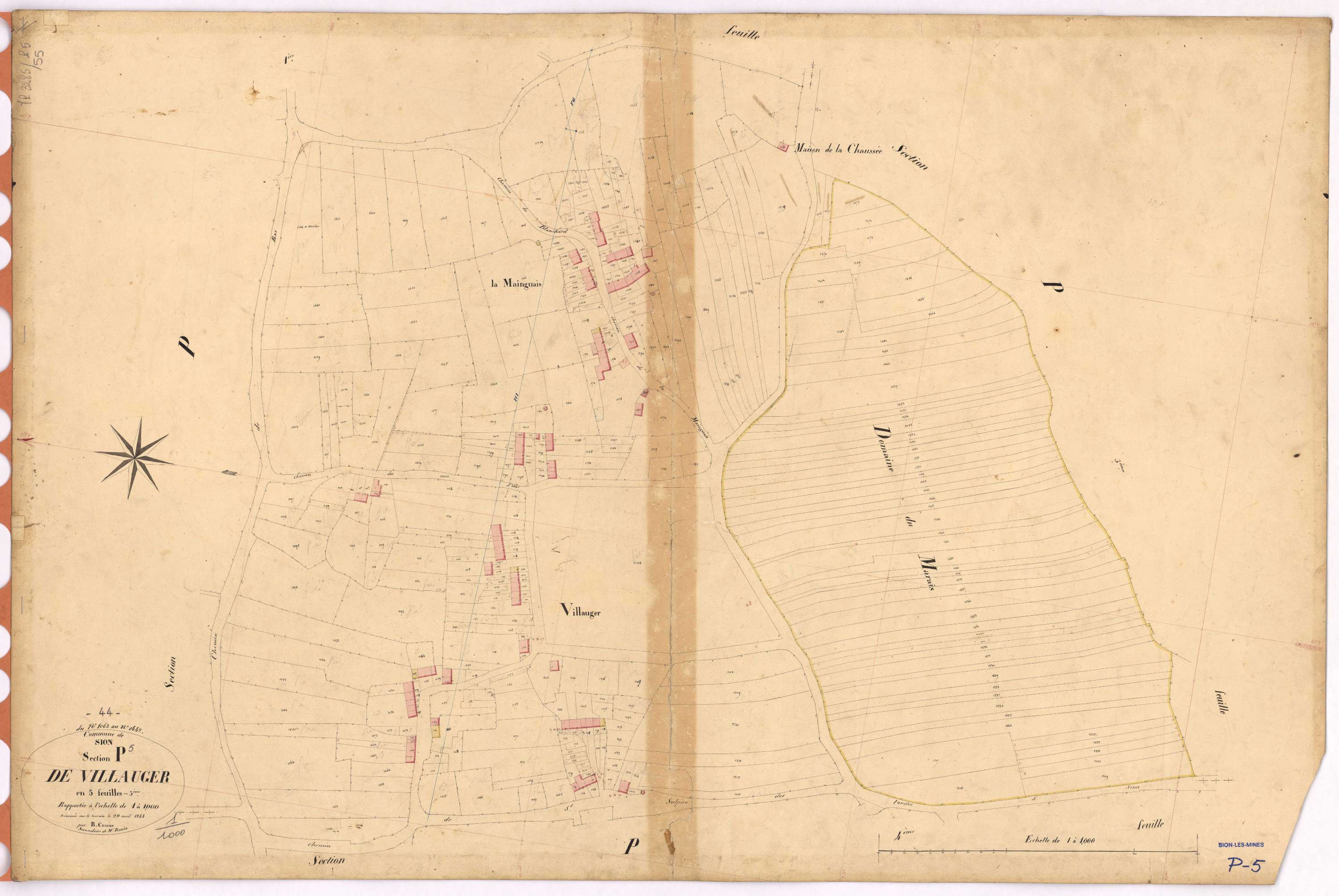 Sion-les-Mines - Section P5 Villauger (section de) ; 1062-1442