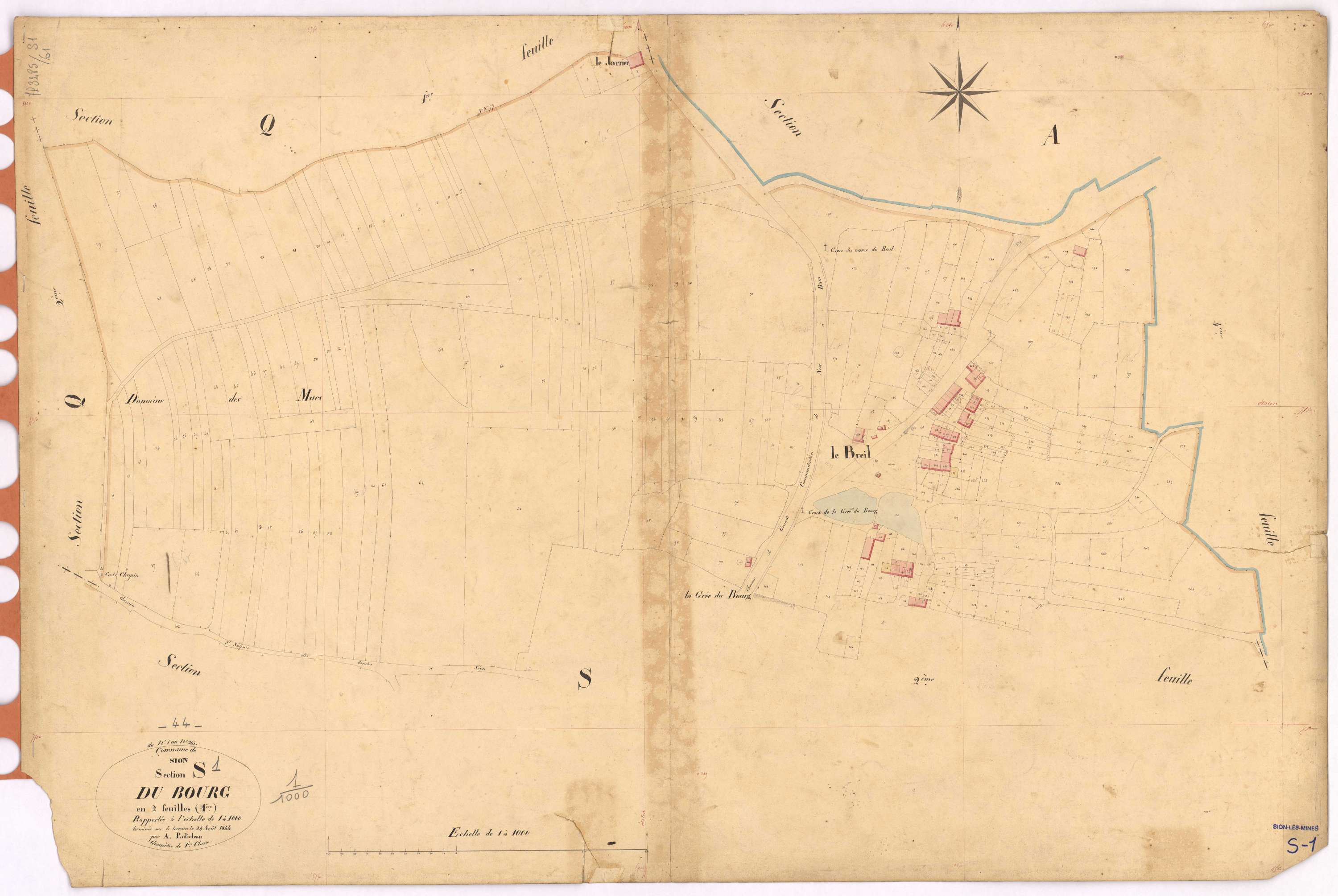 Sion-les-Mines - Section S1 Bourg (section du) ; 1-265