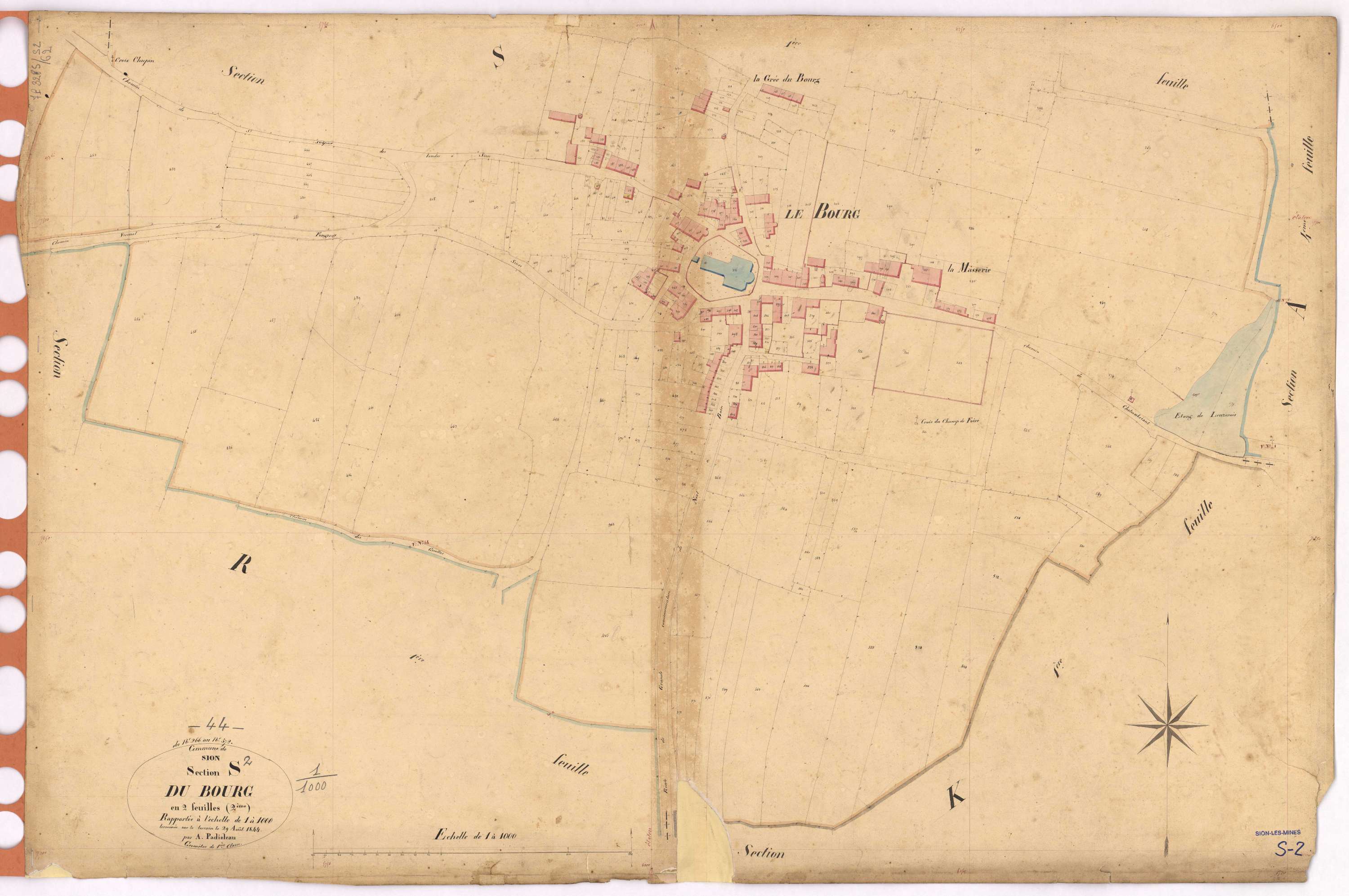 Sion-les-Mines - Section S2 Bourg (section du) ; 266-572