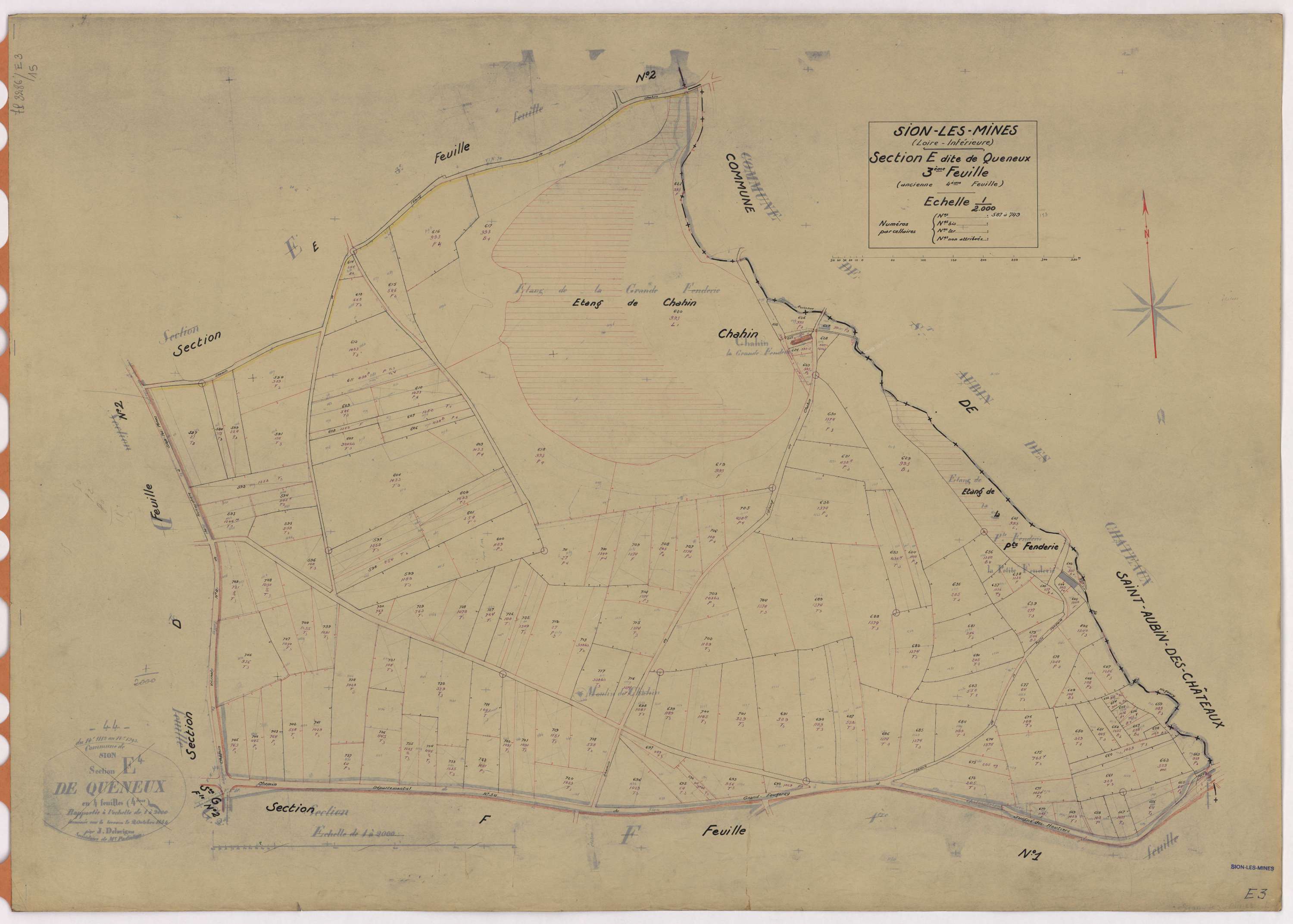 Sion-les-Mines - Section E3 Queneux (section de) ; 587-749
