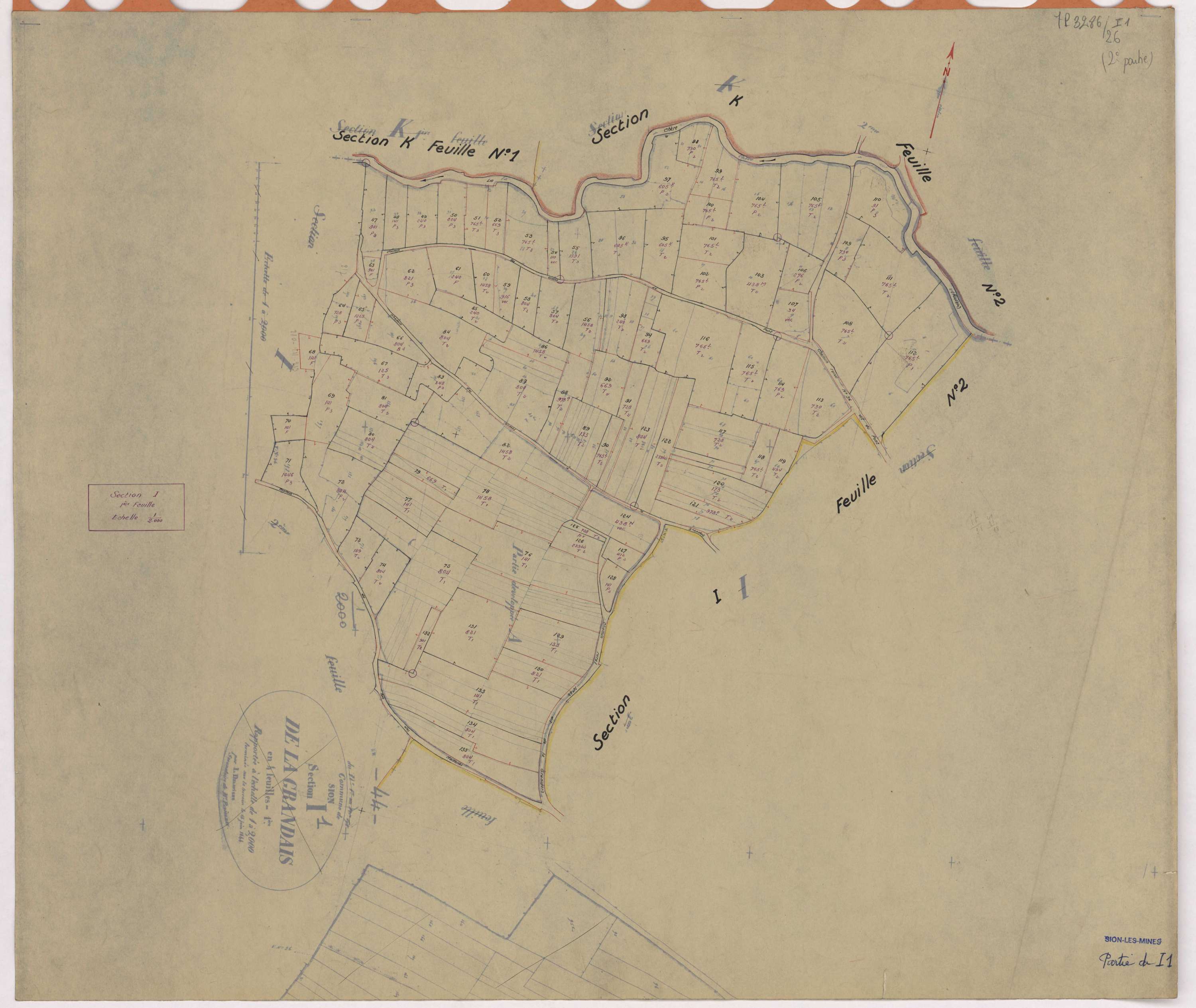 Sion-les-Mines - Section I1 Grandais (section de La) ; 1-193