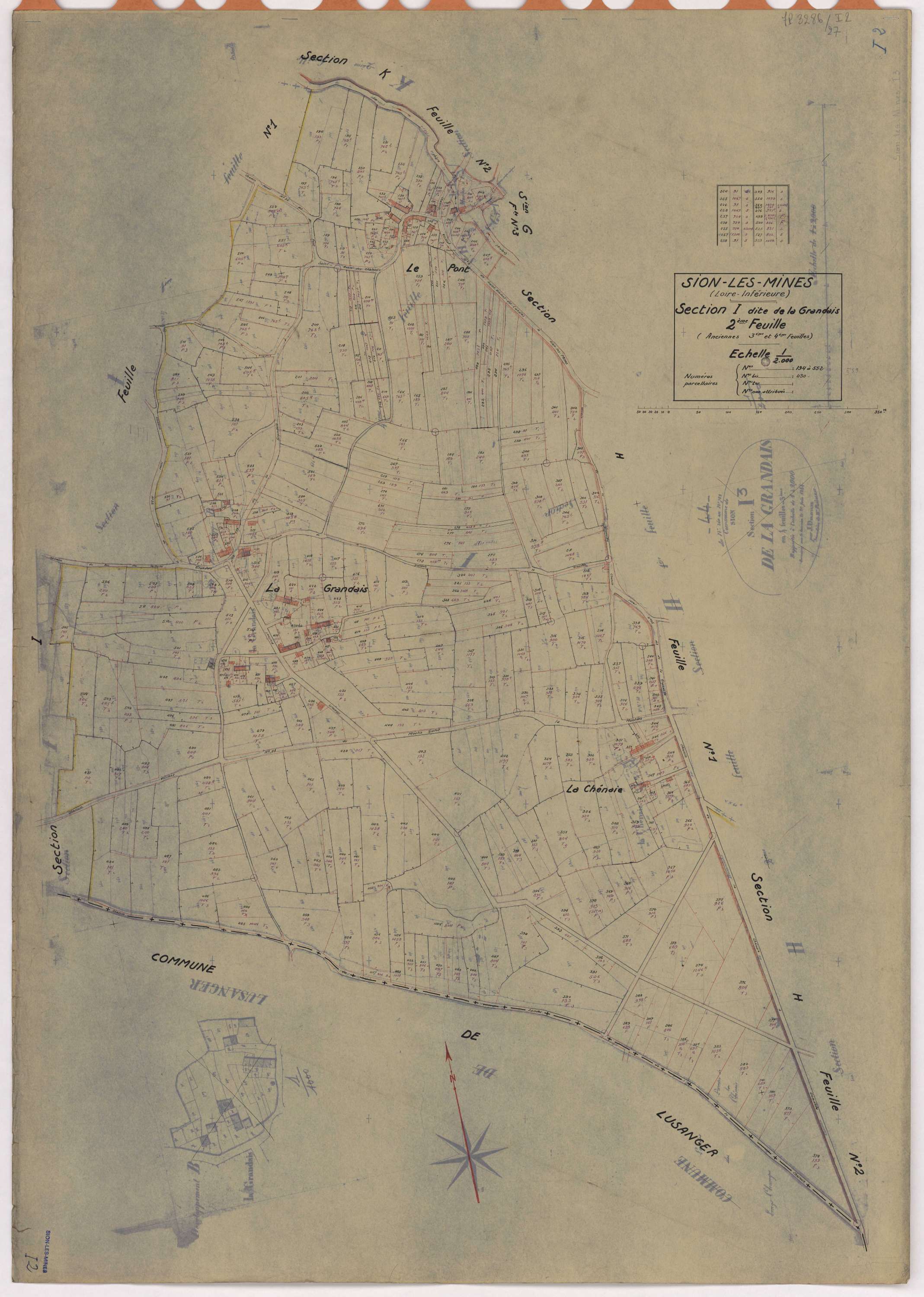 Sion-les-Mines - Section I2 Grandais (section de La) ; 194-552