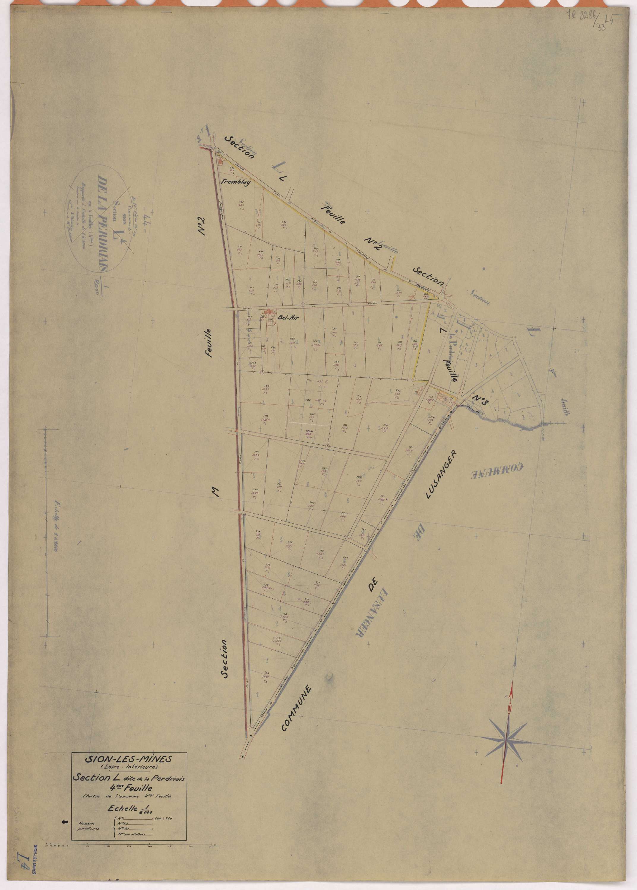 Sion-les-Mines - Section L4 Perdriais (section de La) ; 694-764