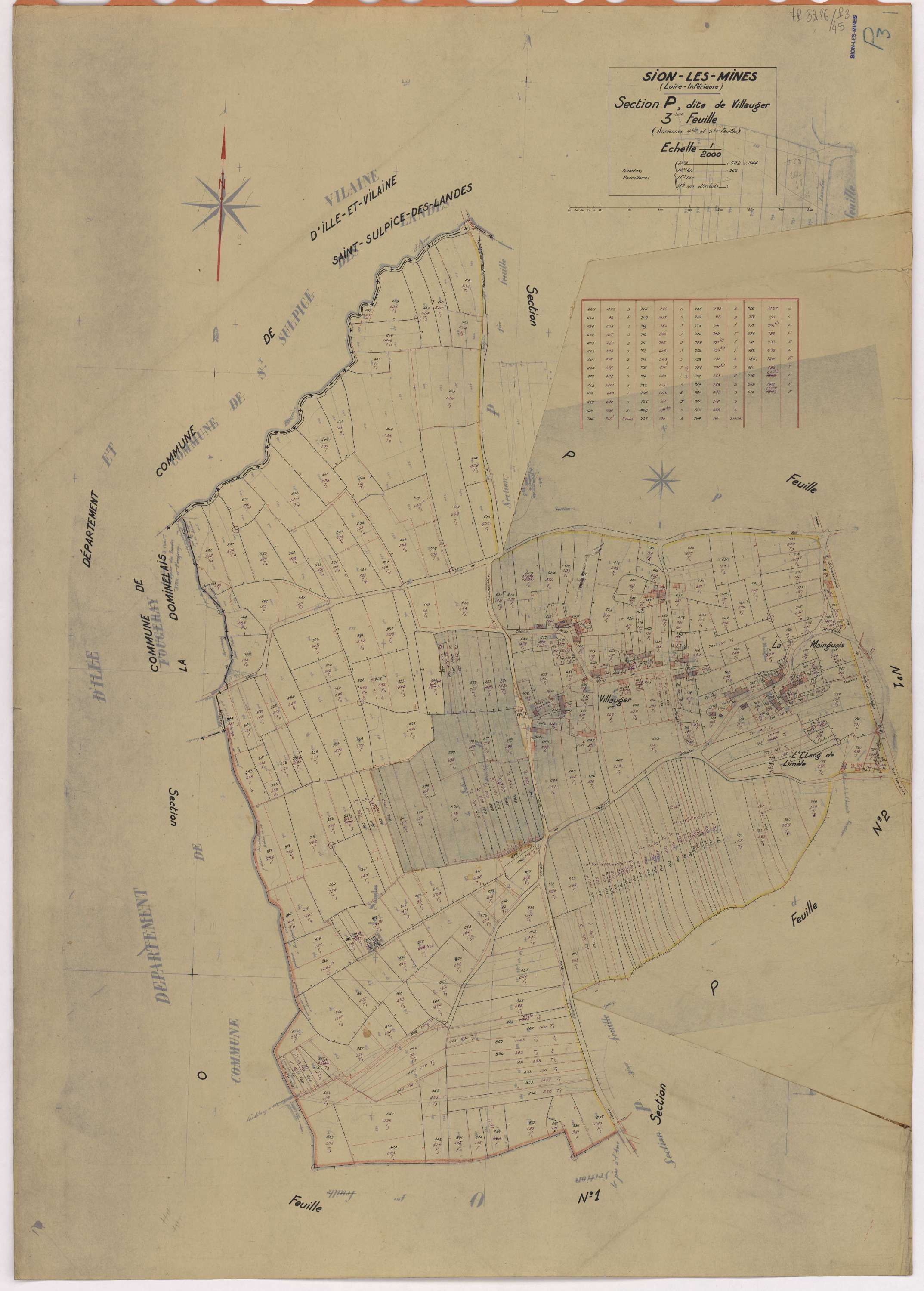 Sion-les-Mines - Section P3 Villauger (section de) ; 582-944
