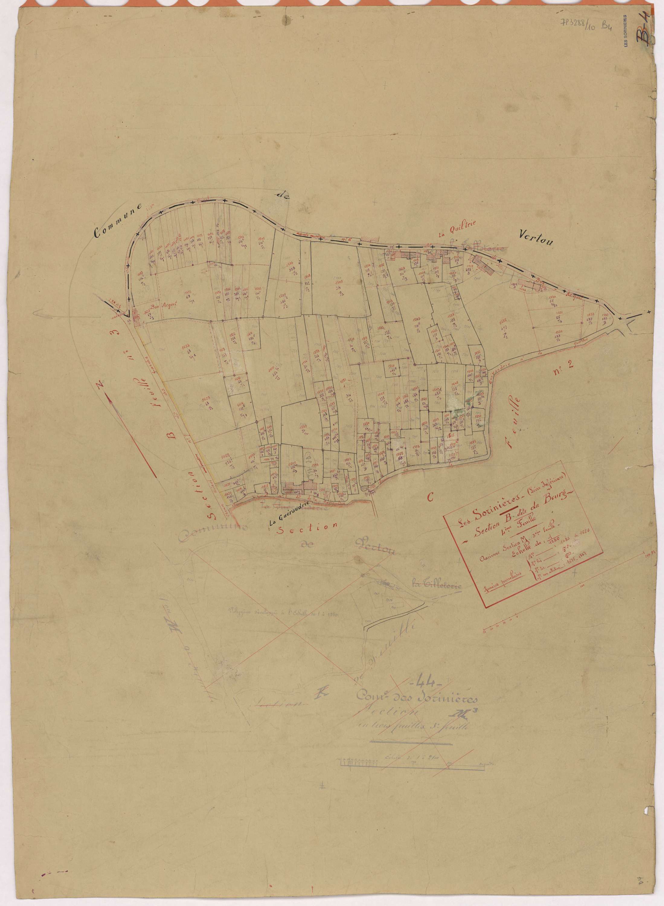 Sorinières - Section B4 Bourg (section du) ; 1483-1626