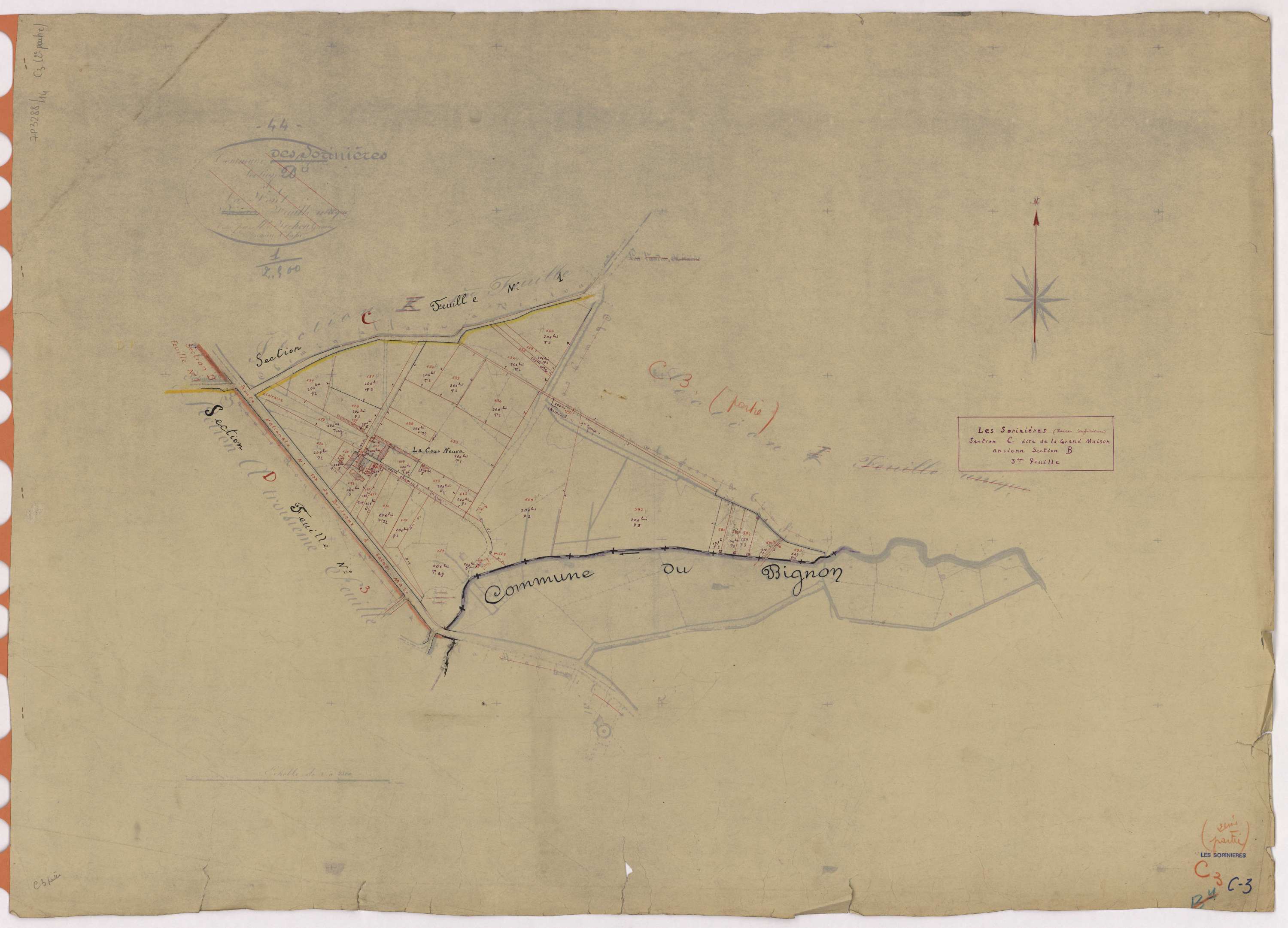 Sorinières - Section C3 Bauche-Malo (section de La) ; 477-641