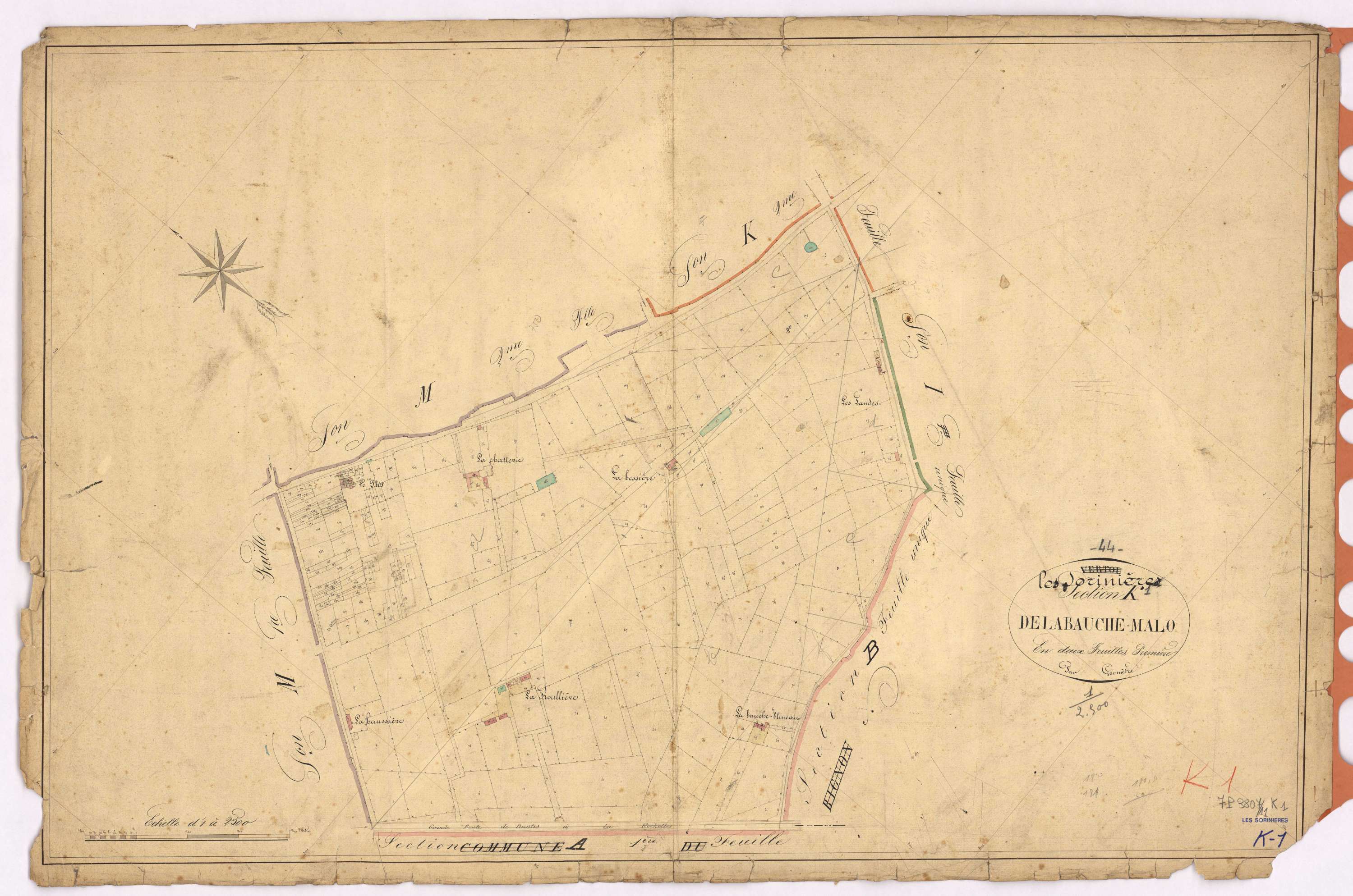 Sorinières - Section K1 Bauche-Malo (section de La)