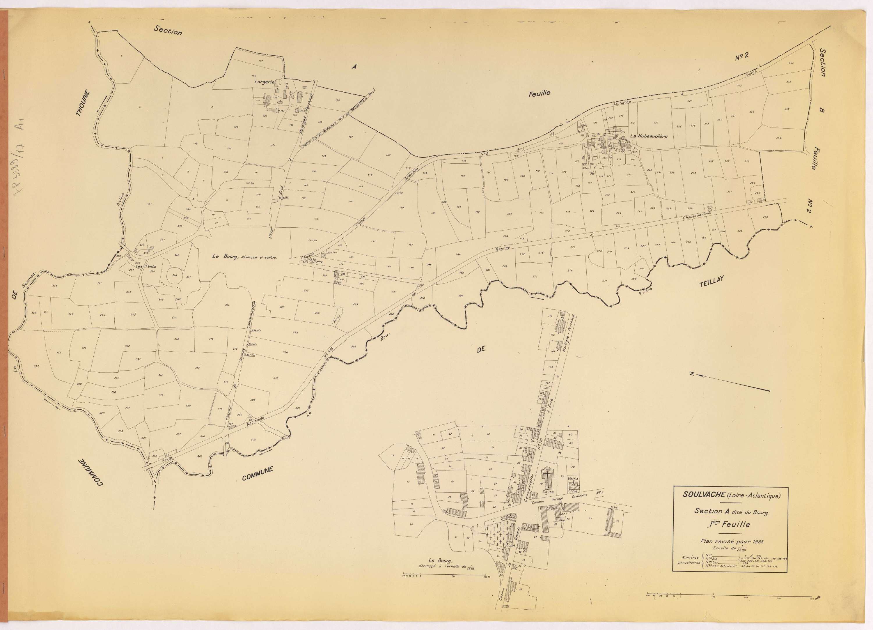 Soulvache - Section A1 Bourg (section du) ; 1-361