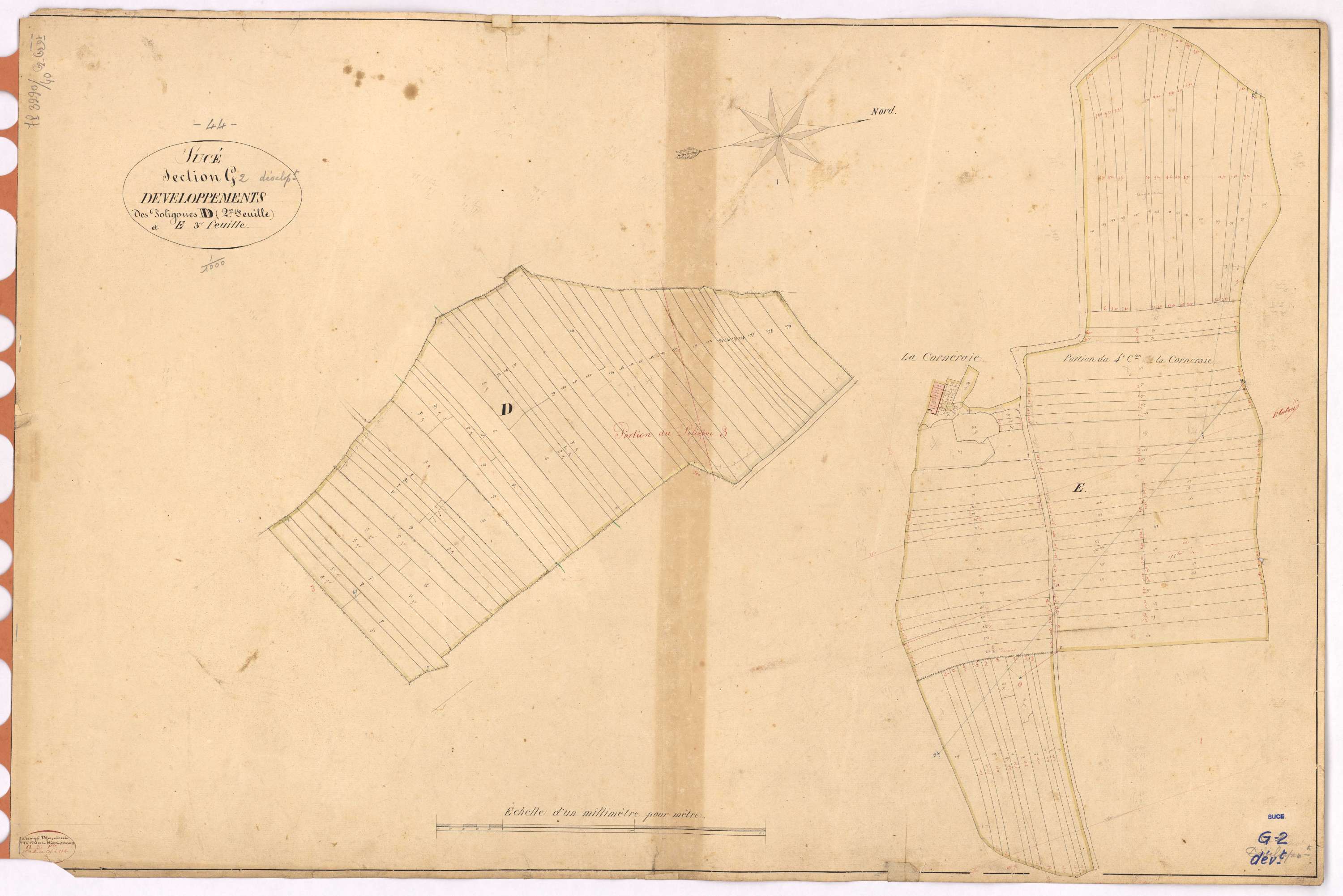Sucé-sur-Erdre - Section G2 G3 (développement) Chavagne (section de) ; développement de diverses parcelles