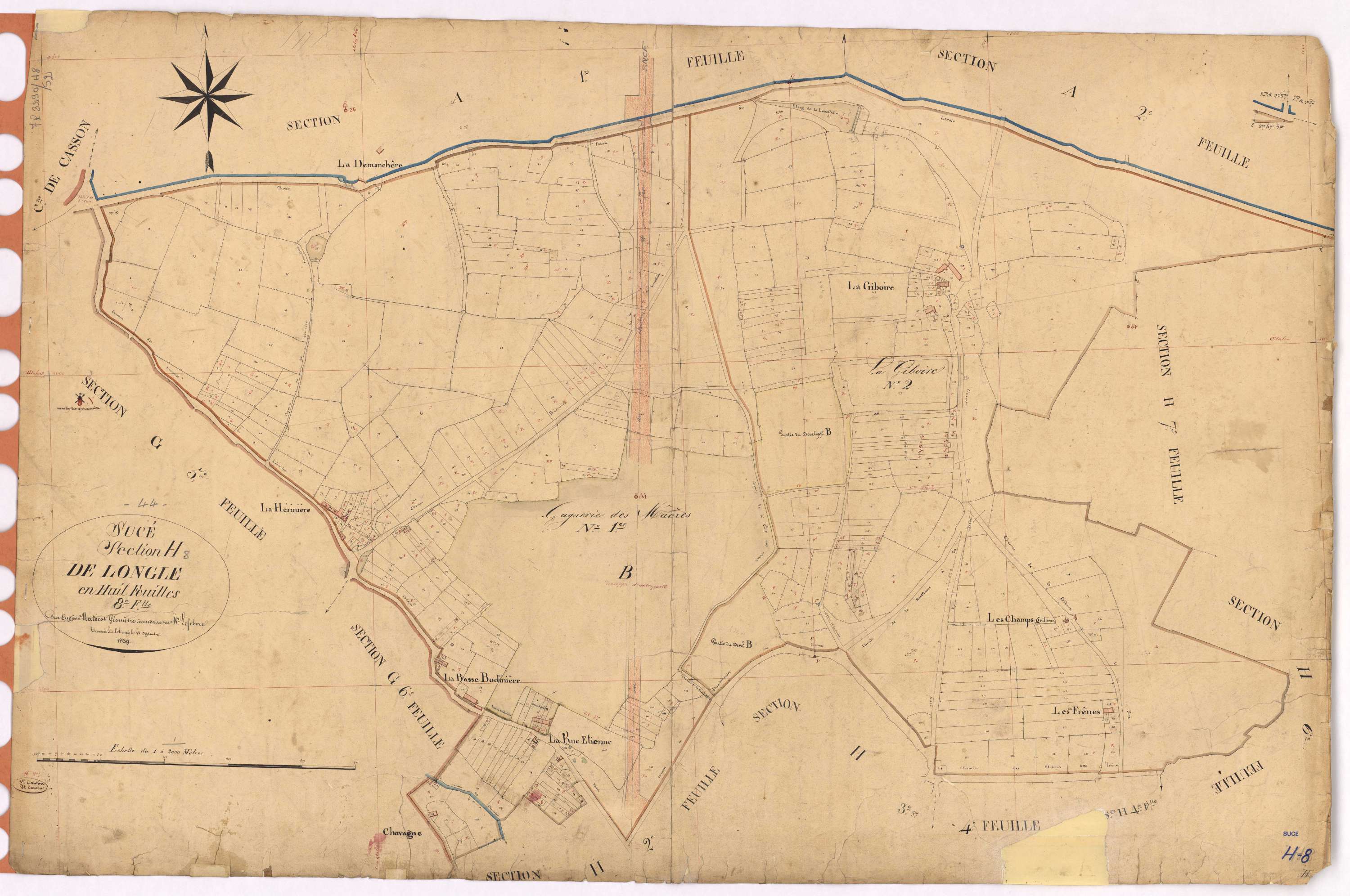 Sucé-sur-Erdre - Section H8 Ongle (section de l')