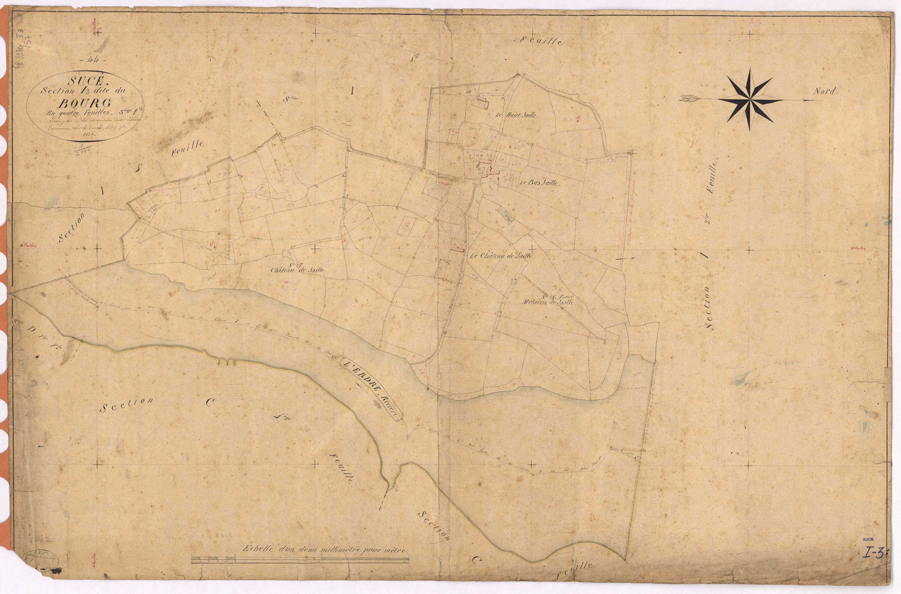 Sucé-sur-Erdre - Section I3 Bourg (section du)