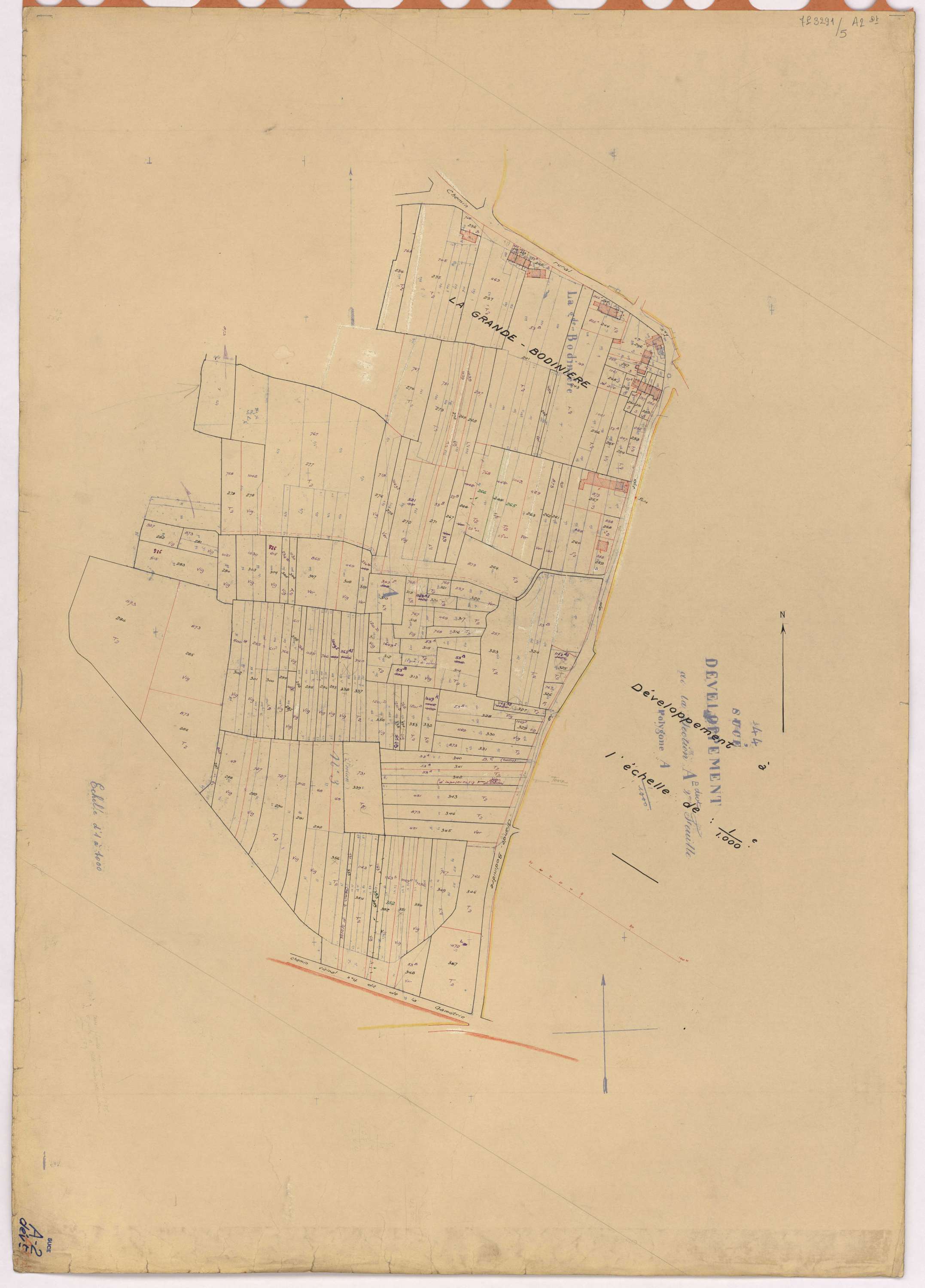 Sucé-sur-Erdre - Section A2 (développement) 150-485 ; développement du village de La Grande Bodinière